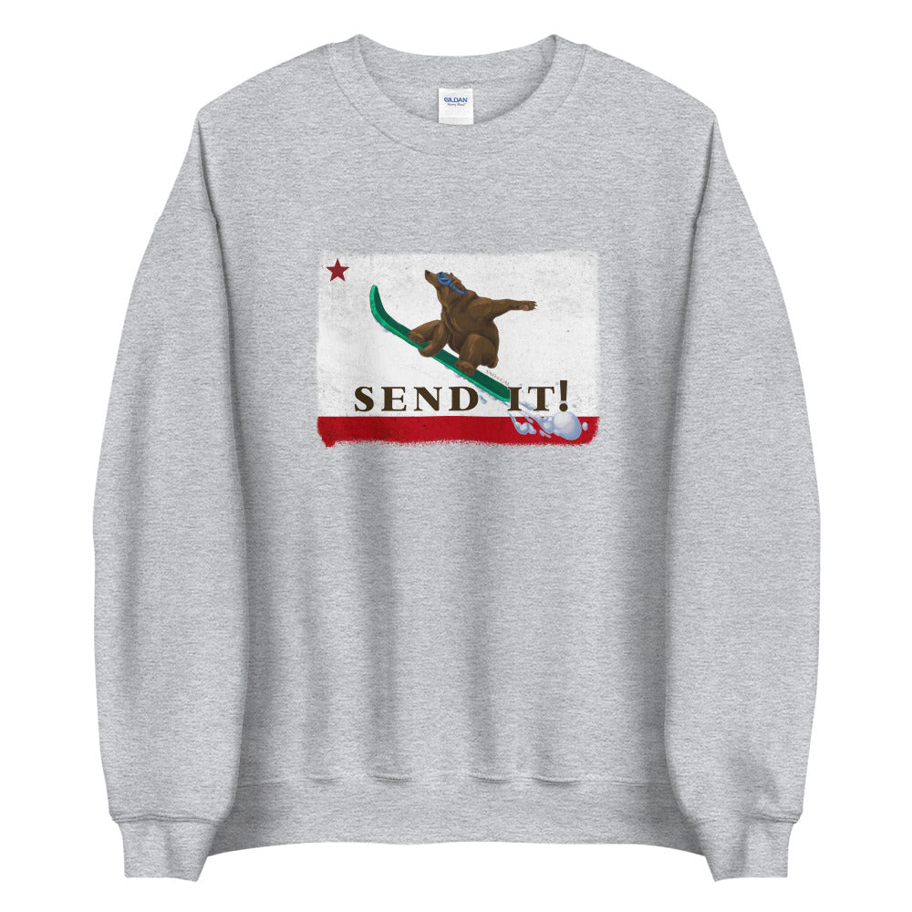 Send It CA Flag Sweatshirt - Sno Cal