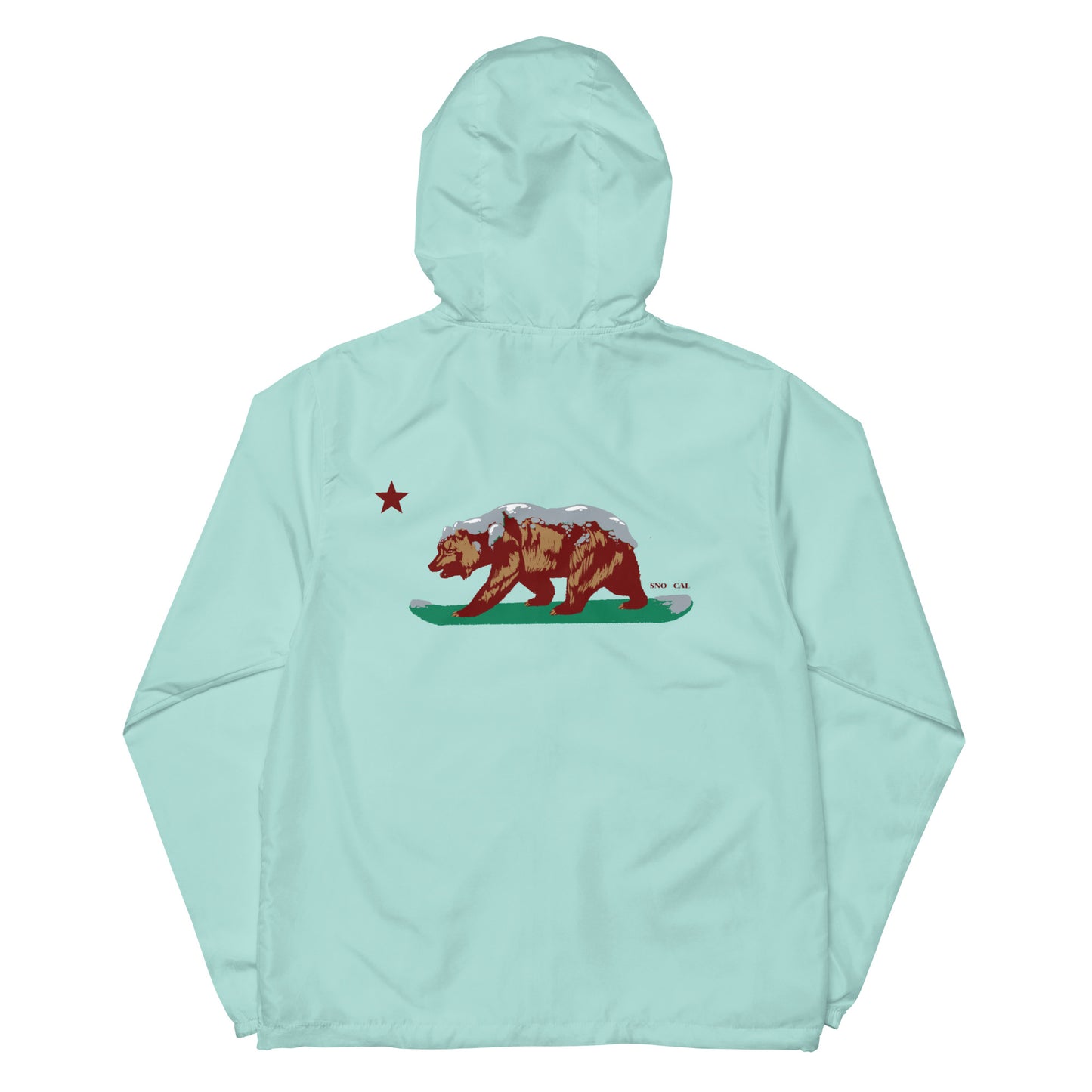 aqua California grizzly windbreaker
