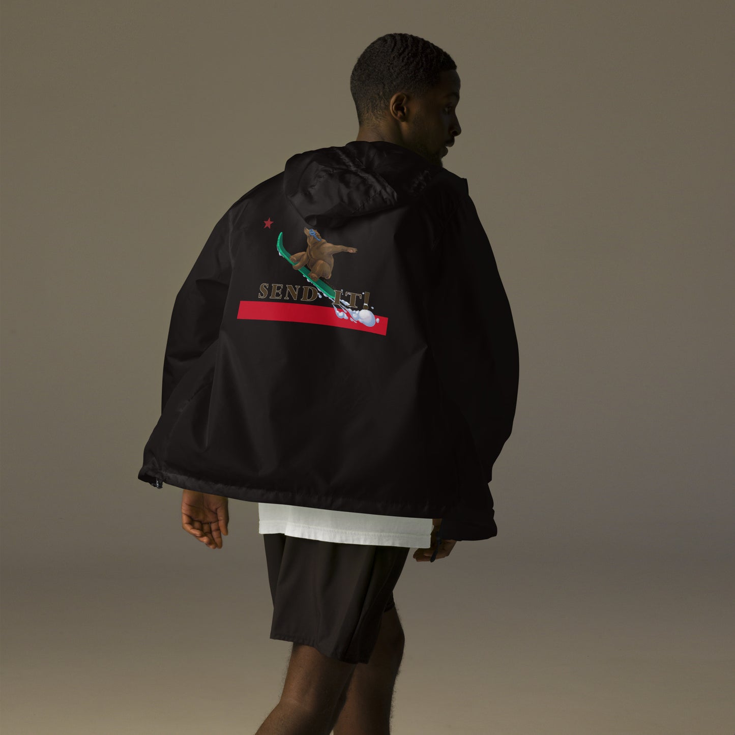 black send it snowboard jacket