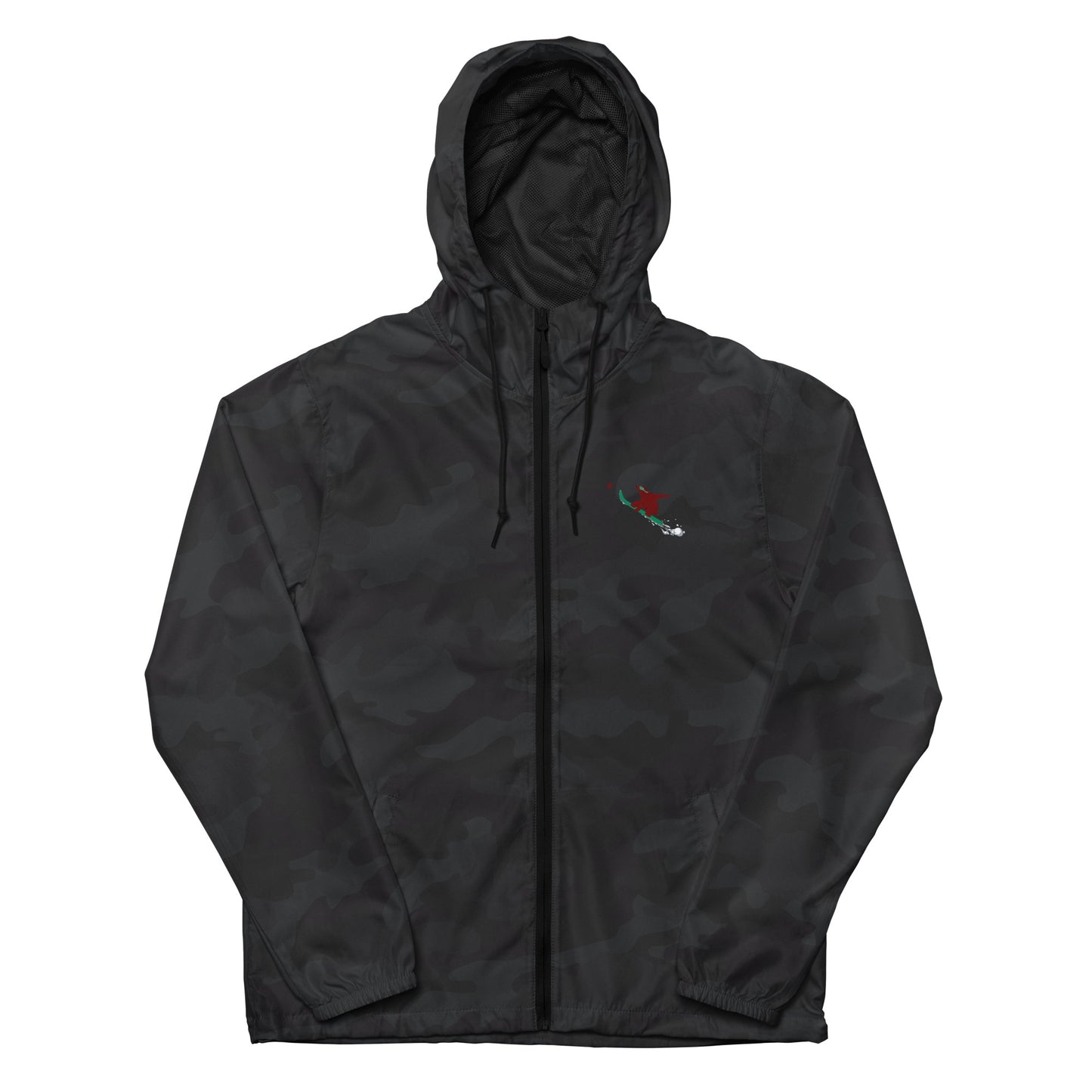 black camouflage snowboard jacket