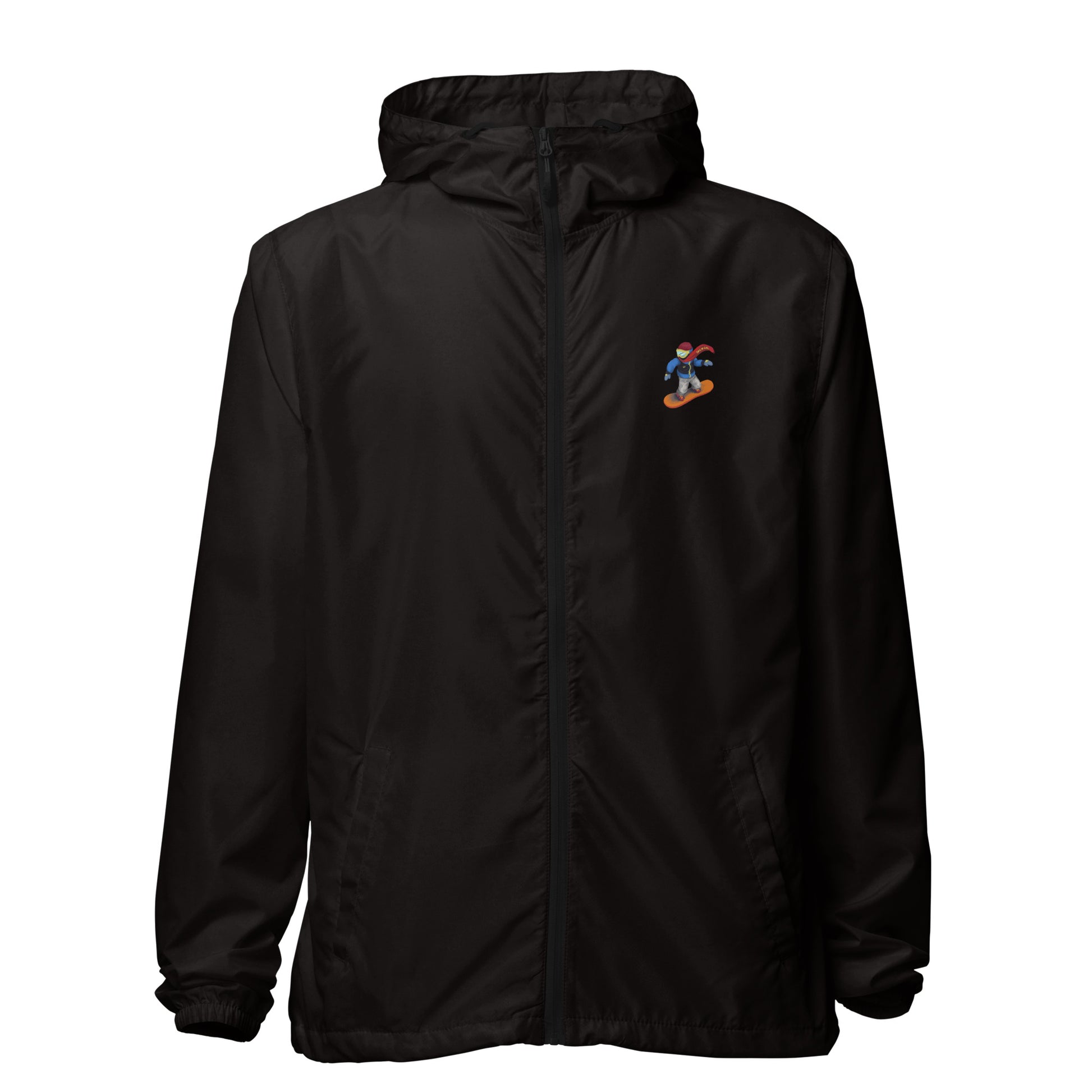 black zip up snowboard emoji hoodie