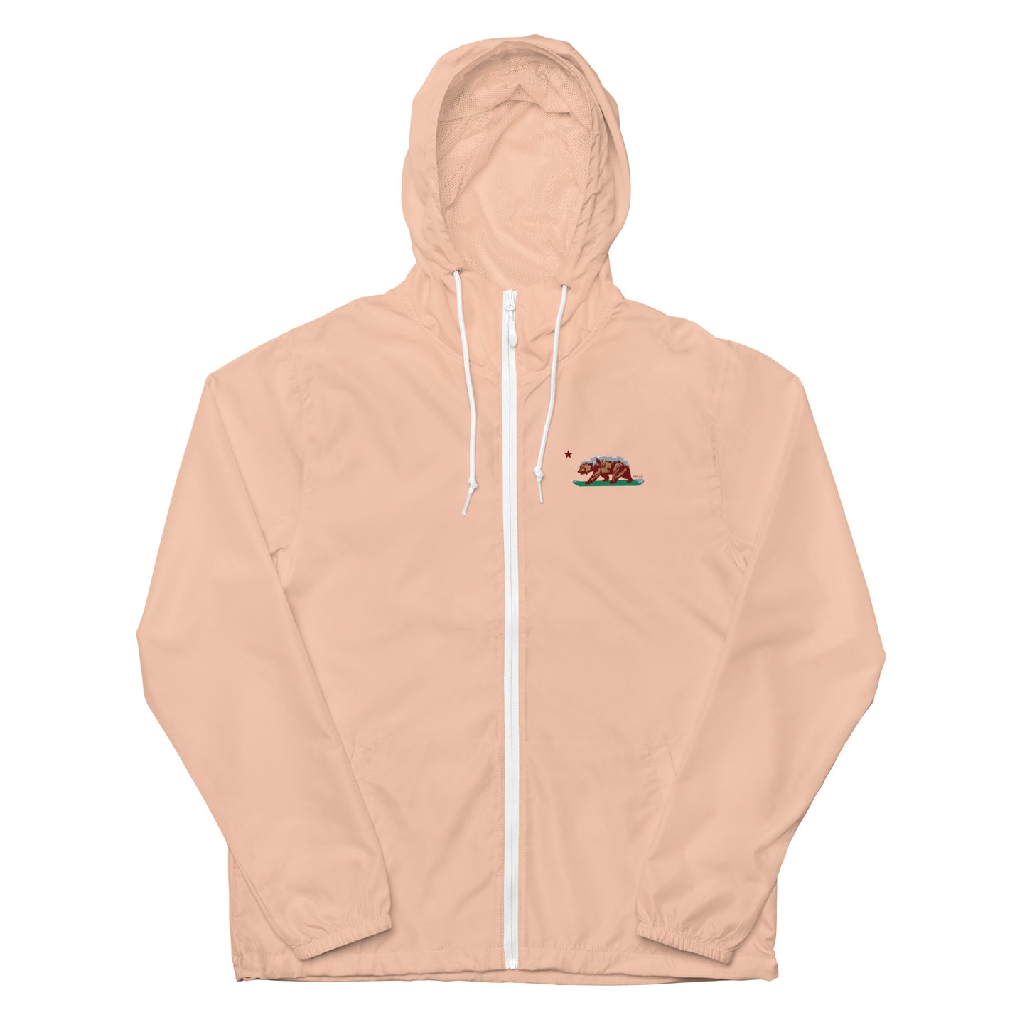 blush white CA grizzly windbreaker