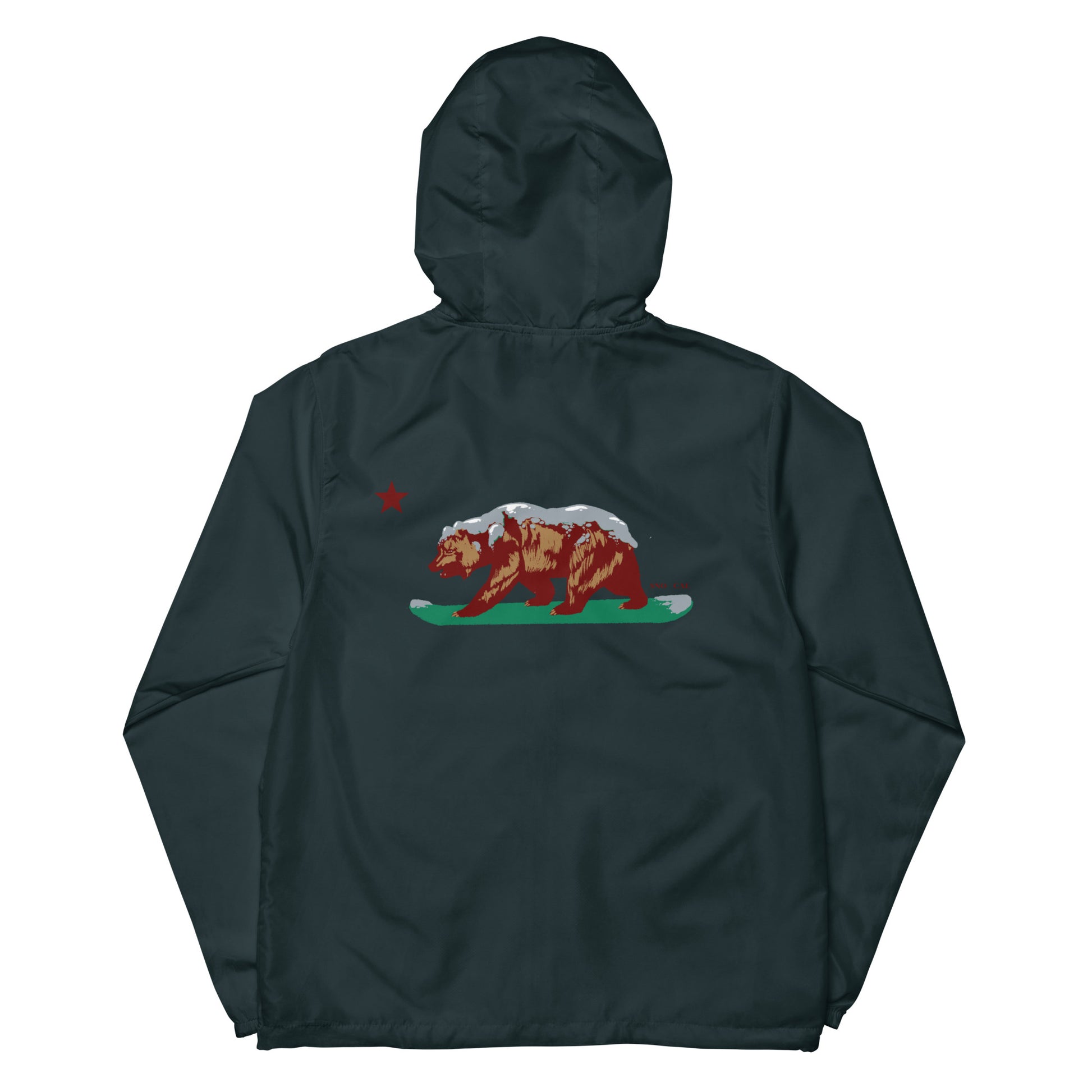 navy blue California windbreaker hoodie