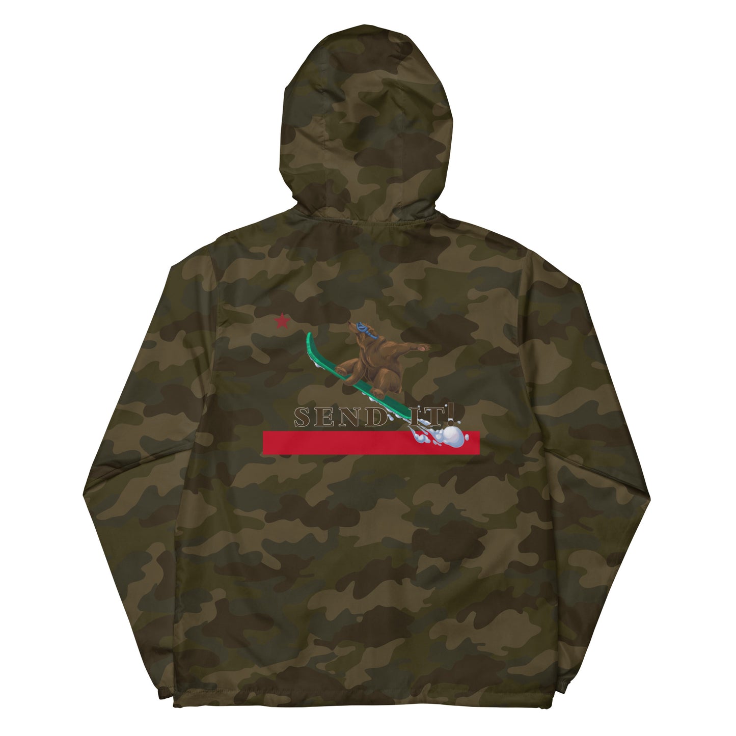 green camo snowboard jacket