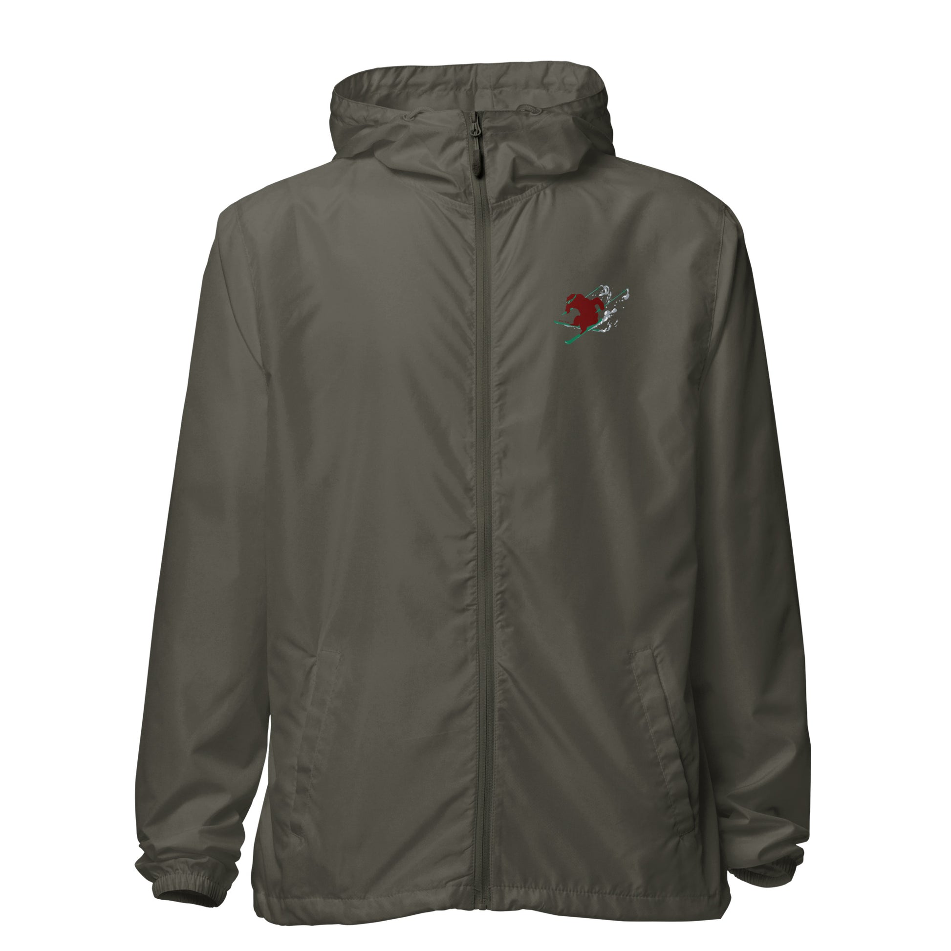 Gray California lightweight ski windbreaker