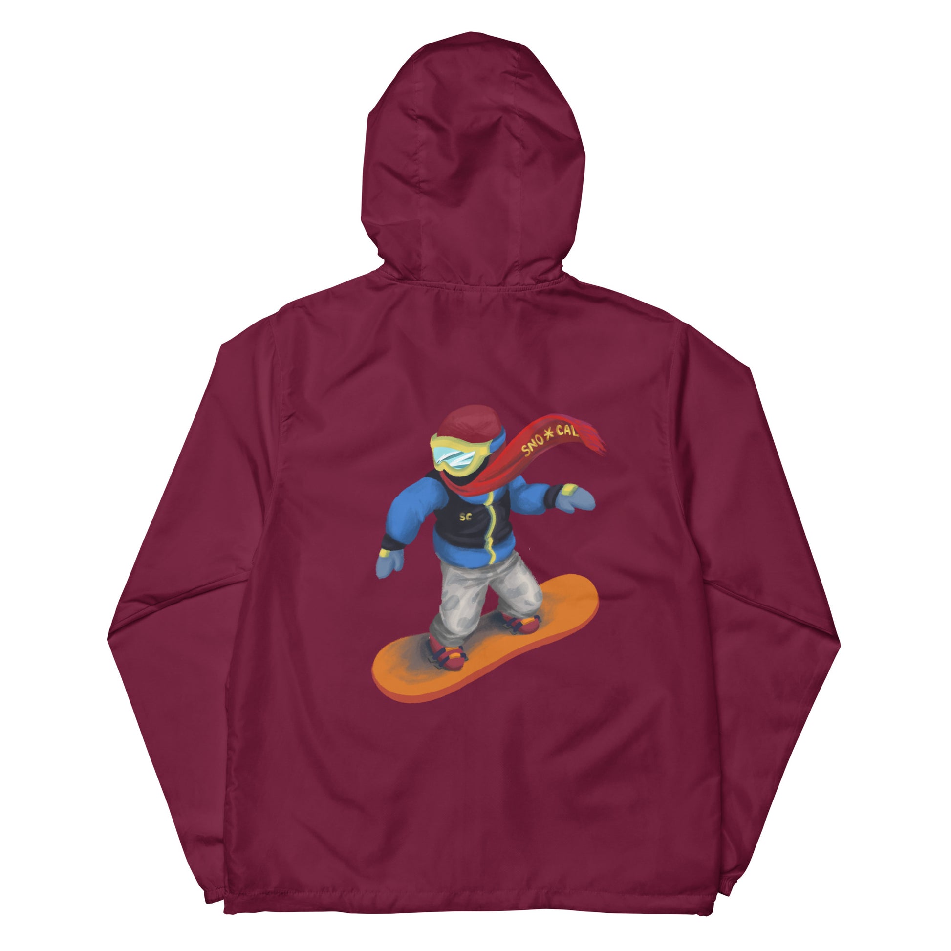 maroon zipper snowboard emoji hoodie
