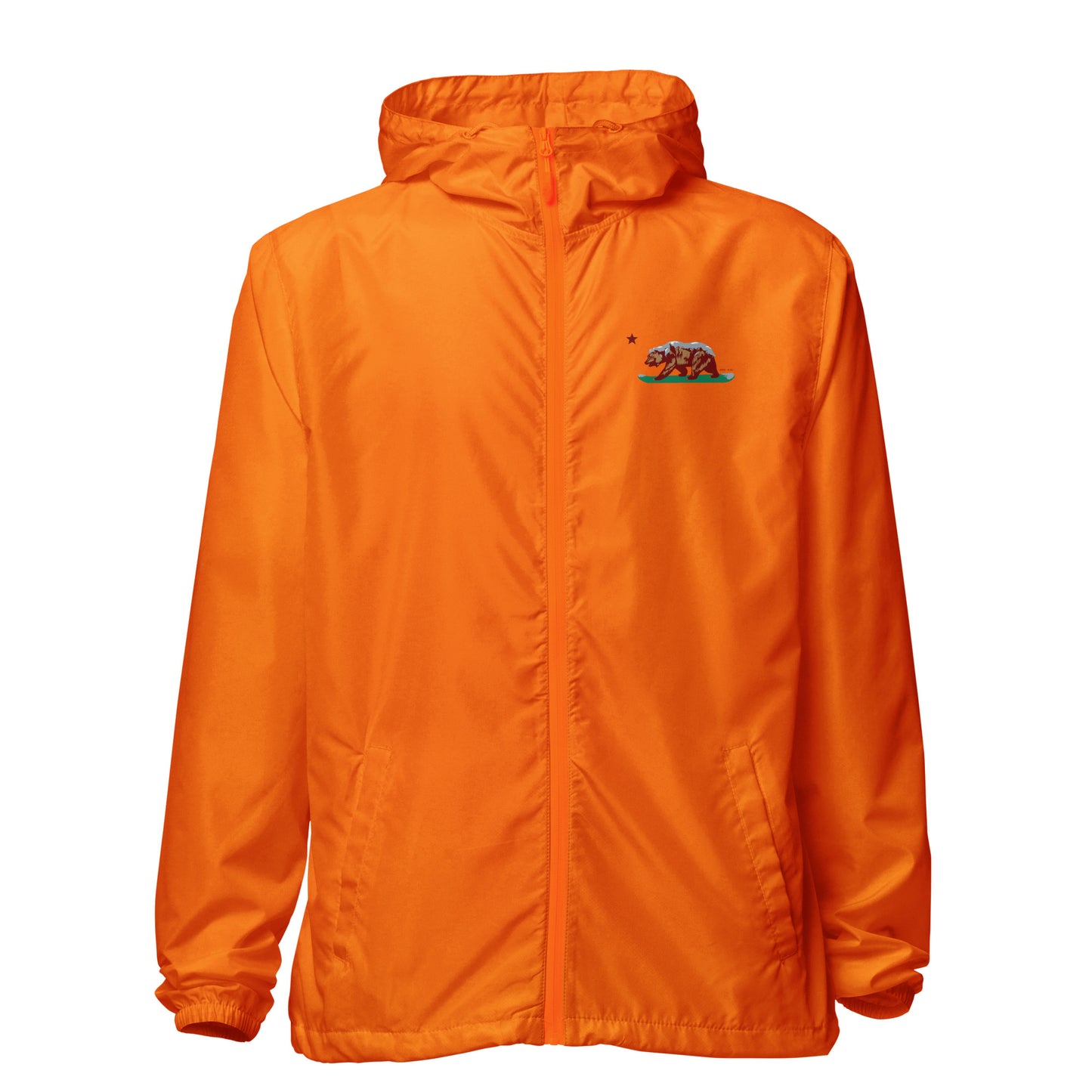 orange California grizzly windbreaker