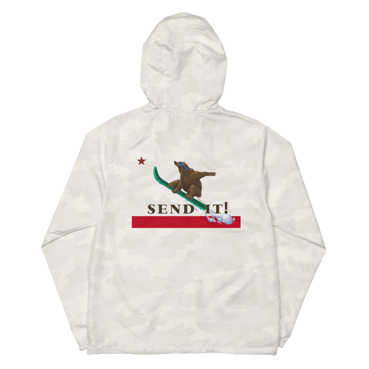 white camo snowboard jacket