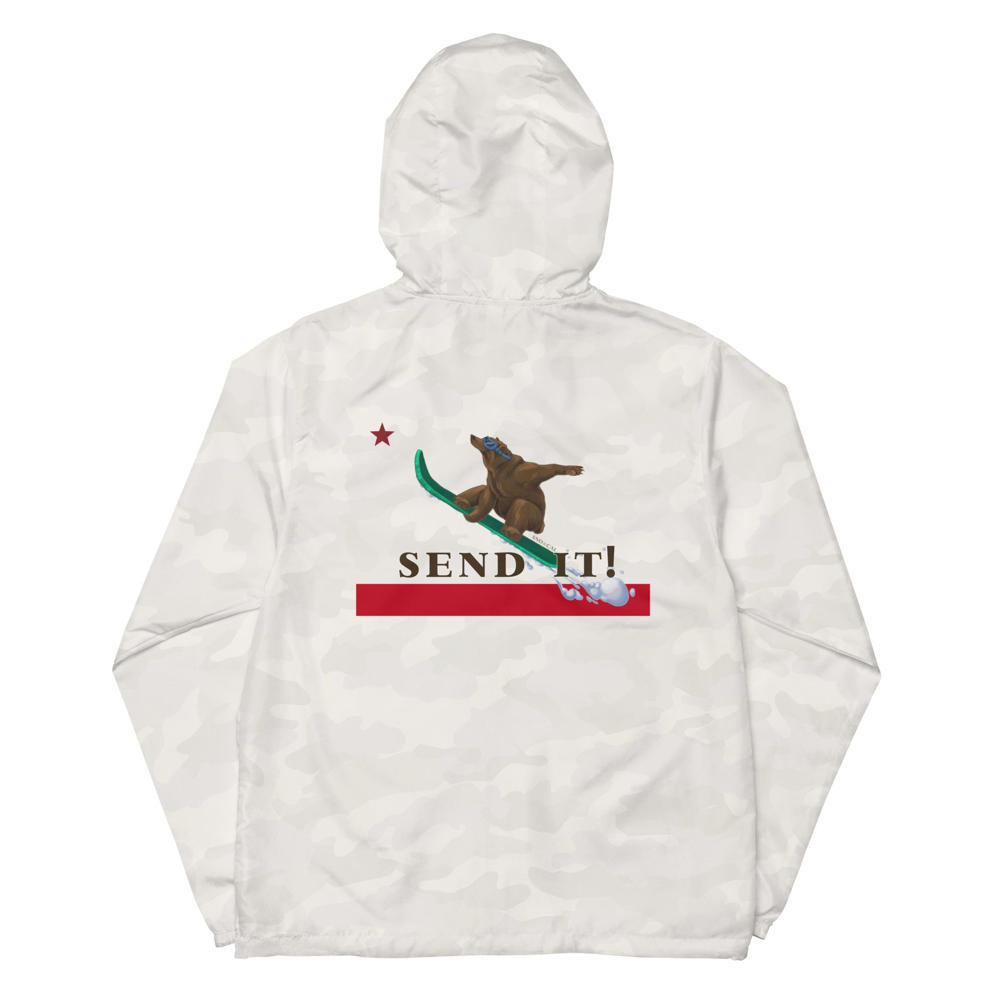 white camo snowboard jacket