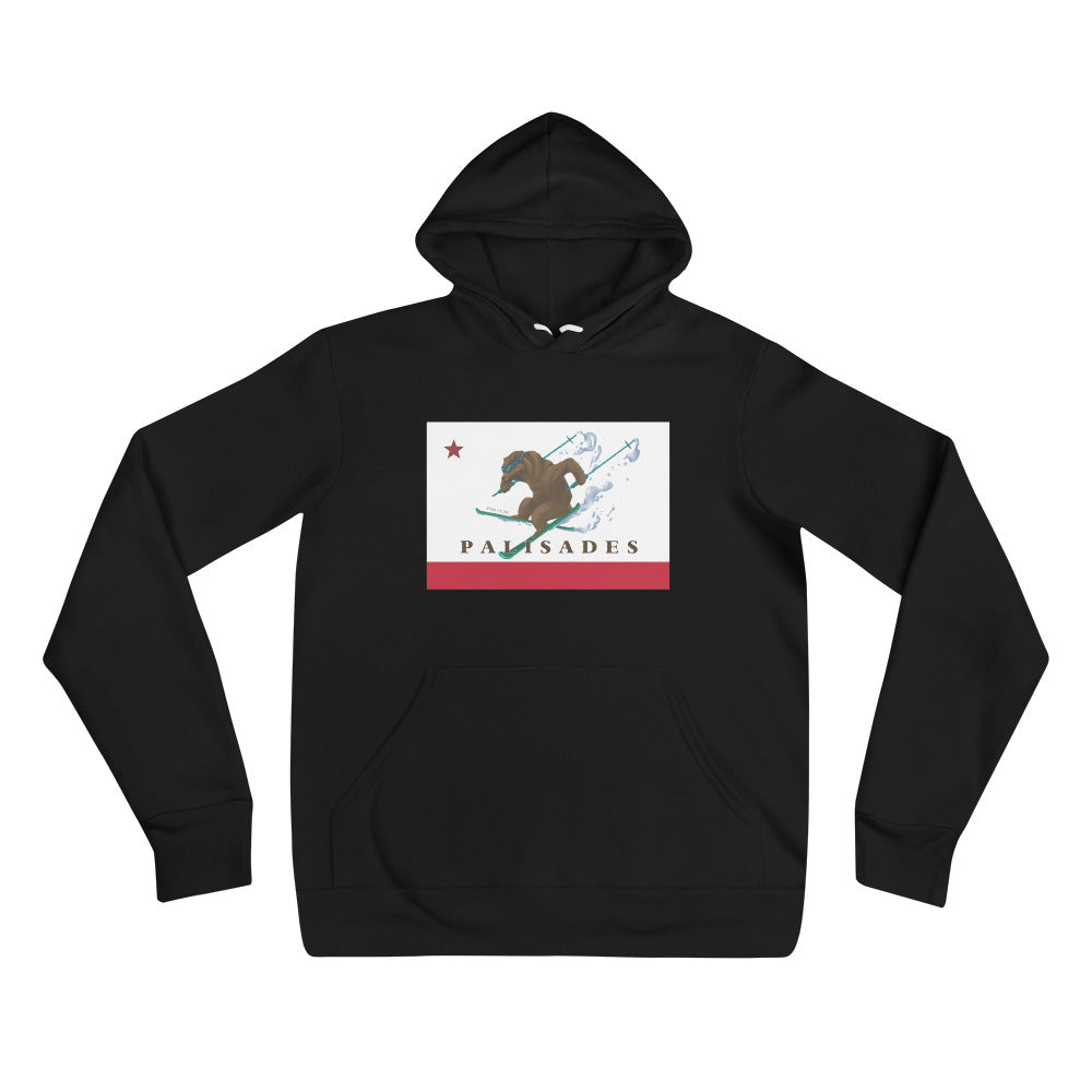 Palisades CA Flag Ski Hoodie