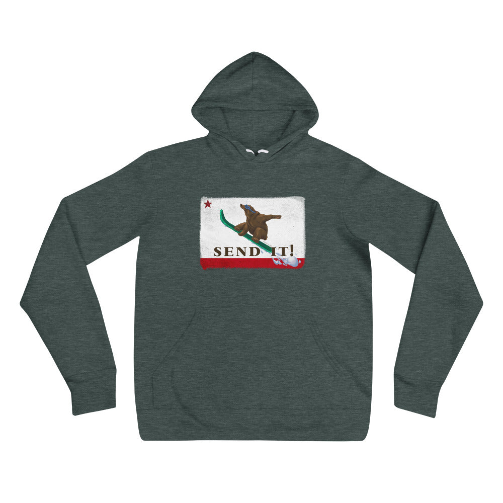 Send It CA Flag Hoodie - Sno Cal