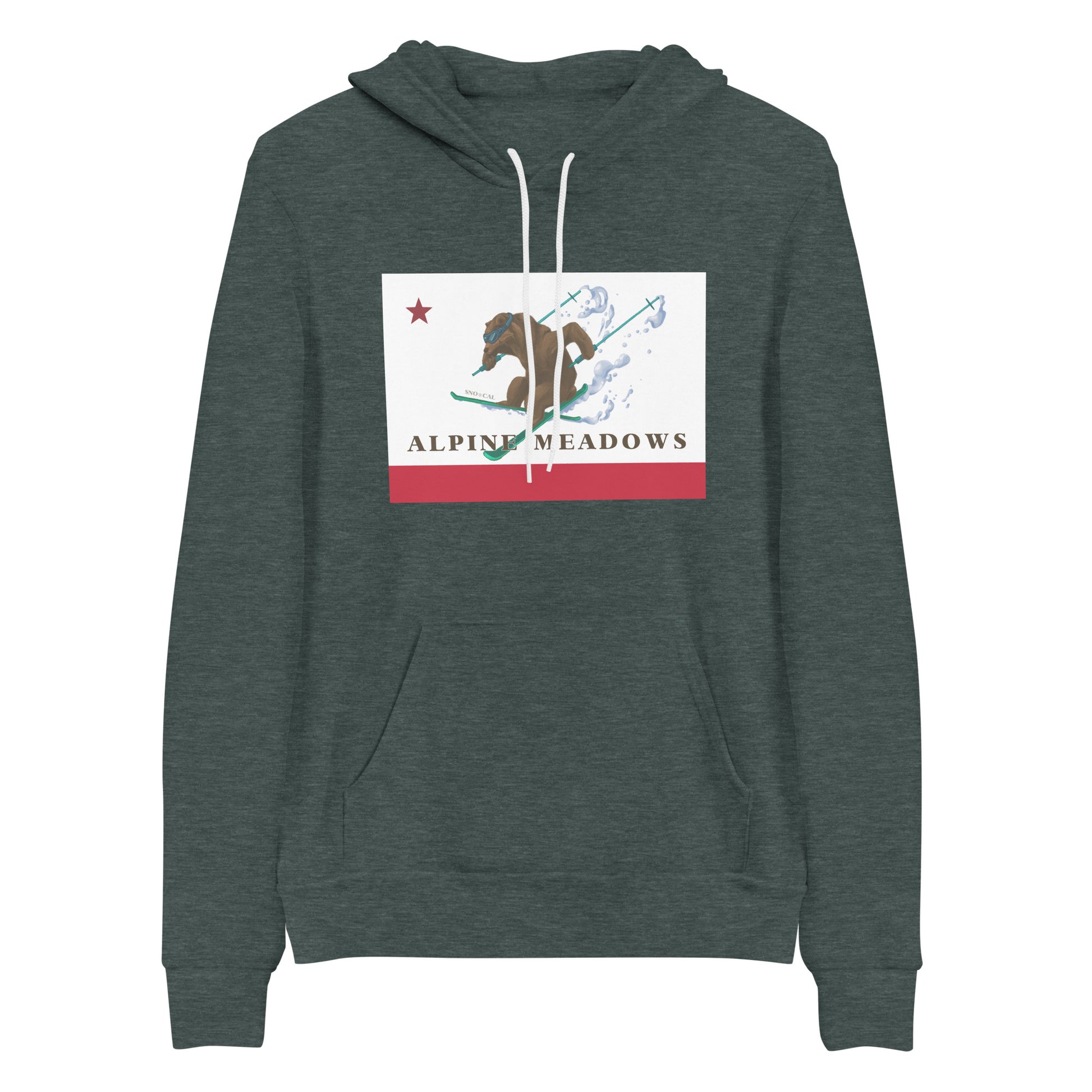 Green Alpine Meadows Ski Hoodie