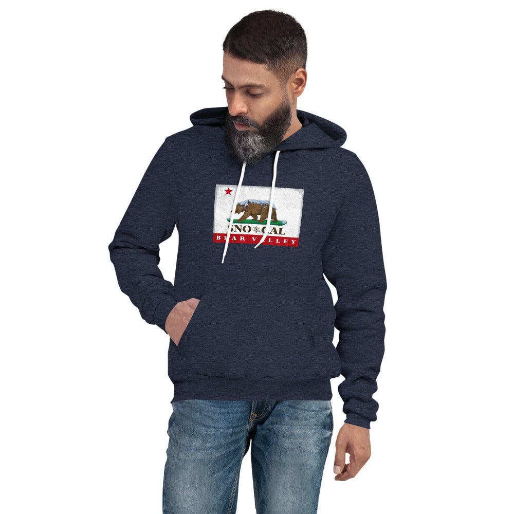 Sno*Cal California Flag Bear Valley blue hoodie - Sno Cal