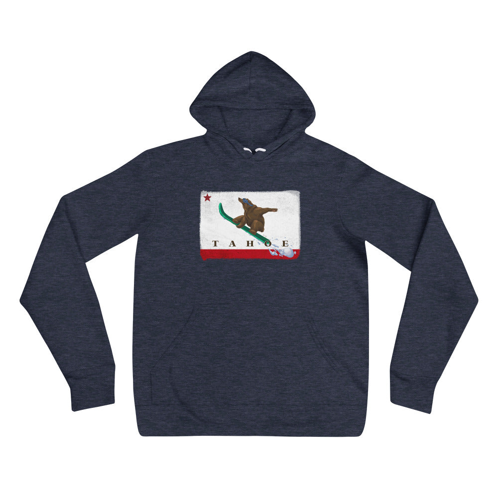 Snowboarding Grizzly CA Flag hoodie - Sno Cal