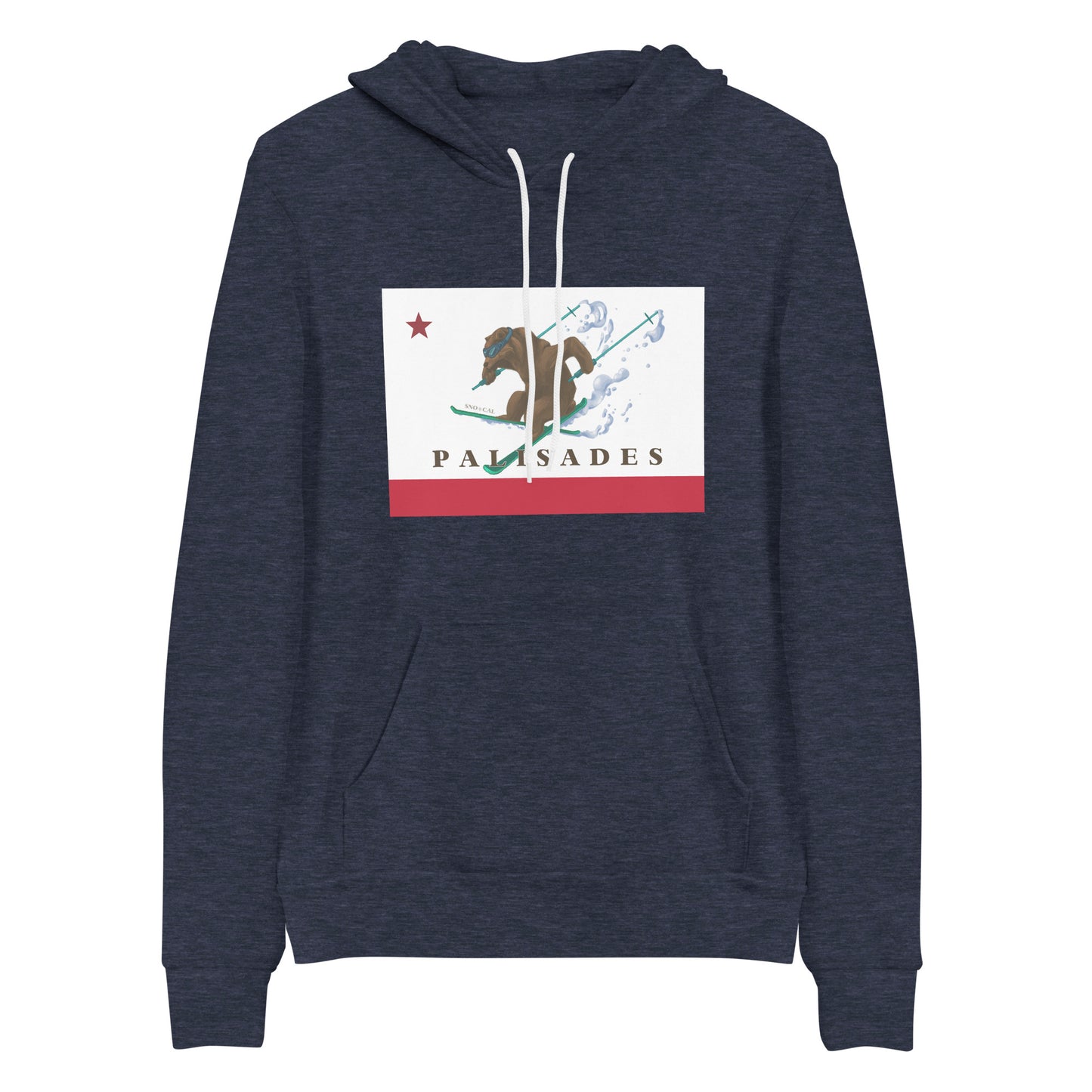 Palisades CA Flag Ski Hoodie