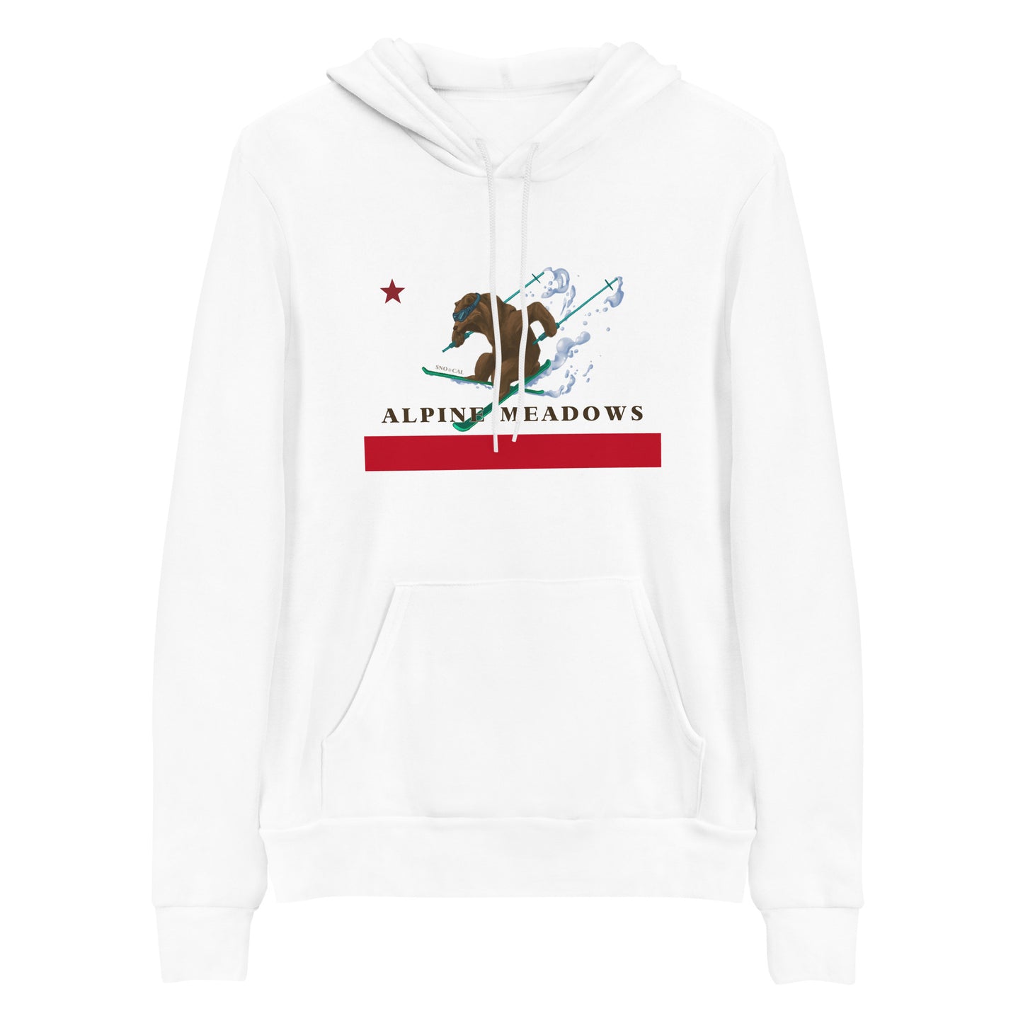 White Alpine Meadows Ski Hoodie