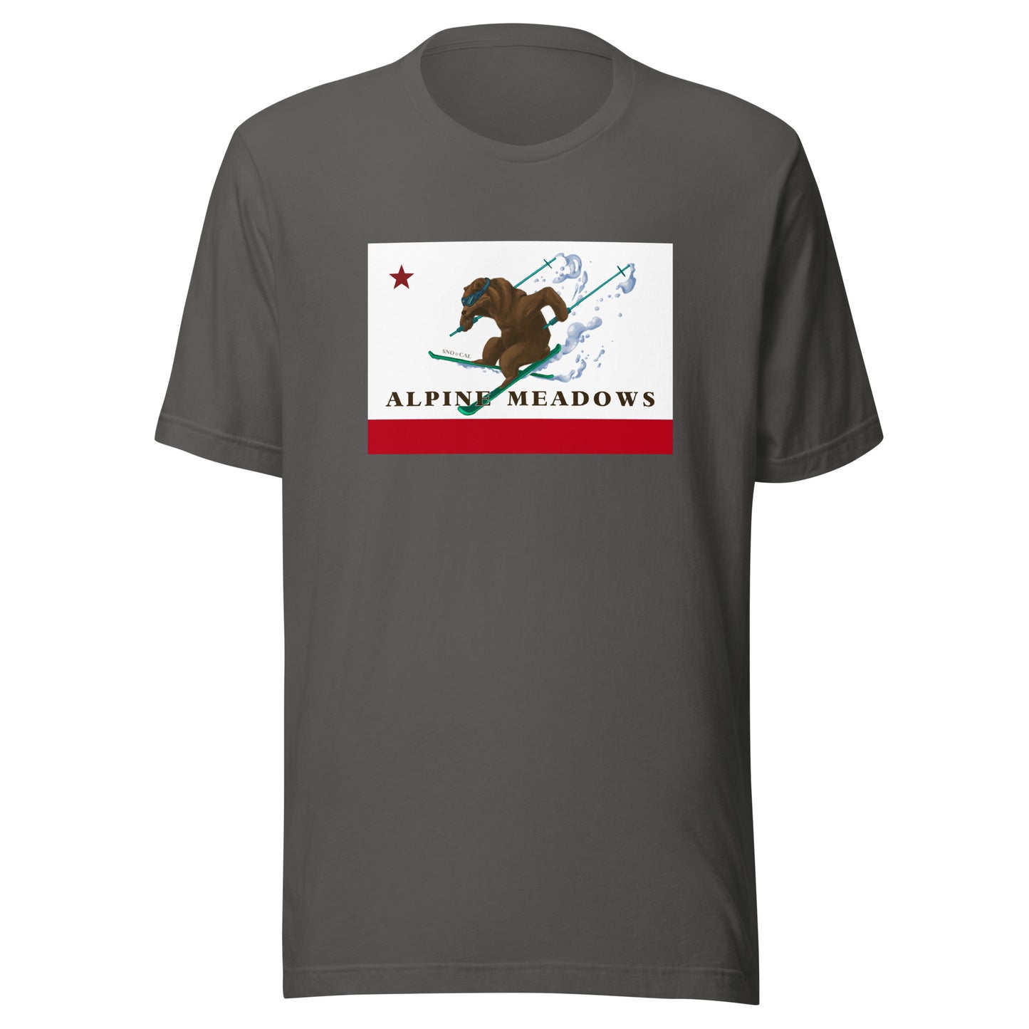 Alpine Meadows Shirt - CA Flag Skiing Grizzly