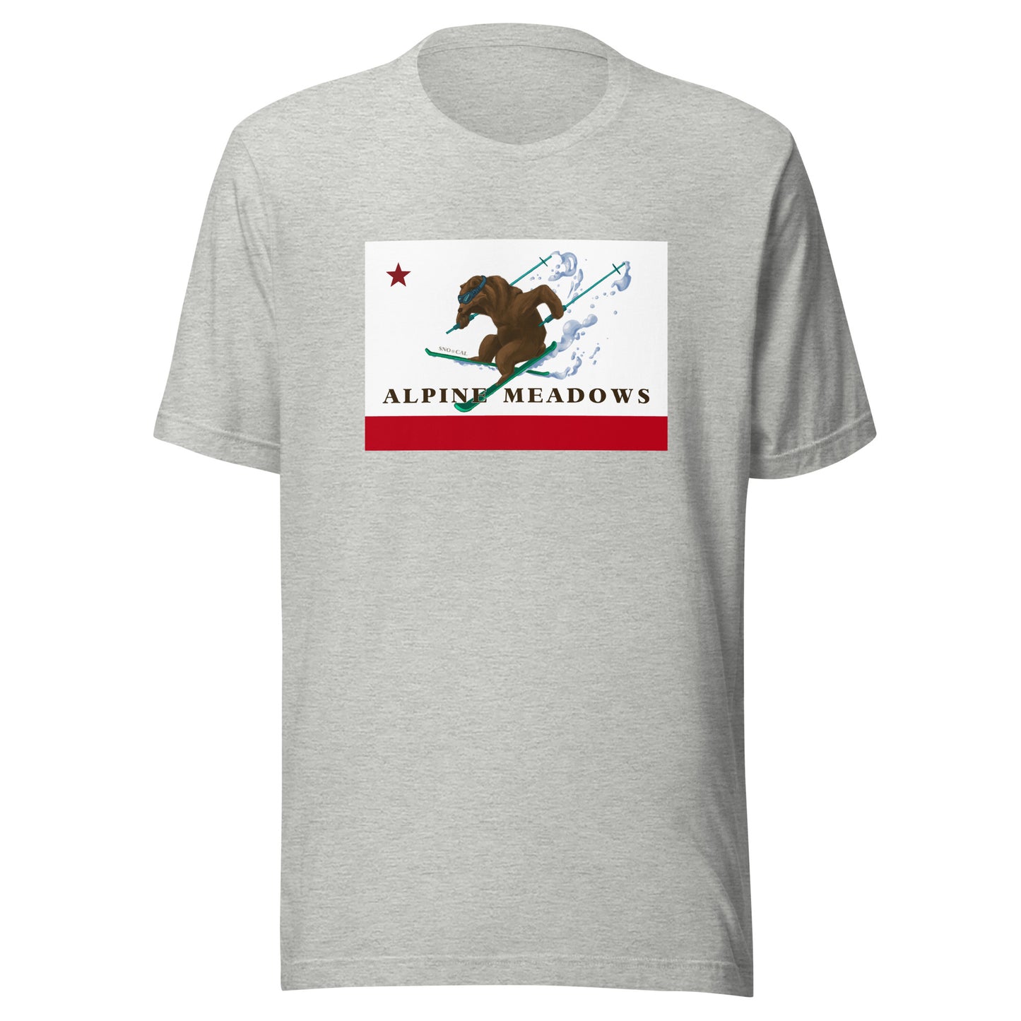 Alpine Meadows Shirt - CA Flag Skiing Grizzly