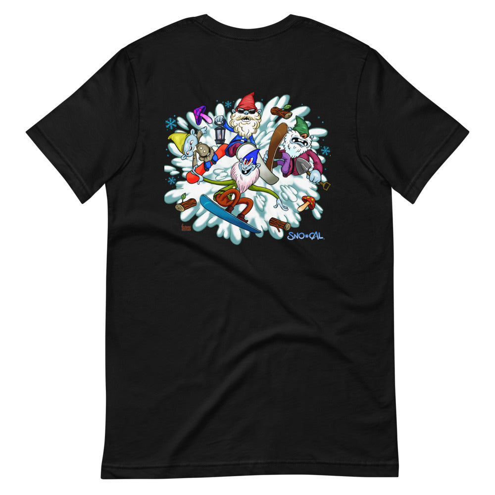 The Sgnomes shirt (nameplate front, design back)