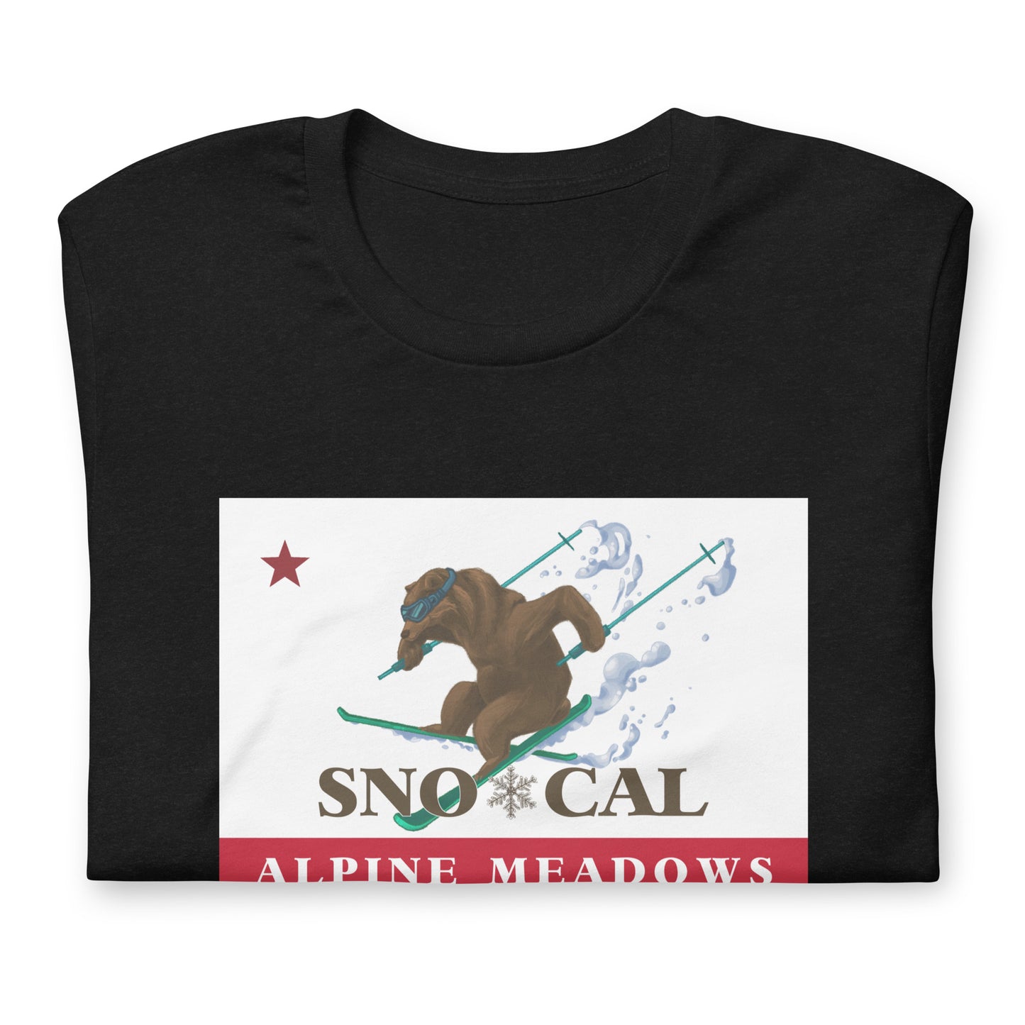 Alpine Meadows Shirt - Sno*Cal Flag Skiing Grizzly