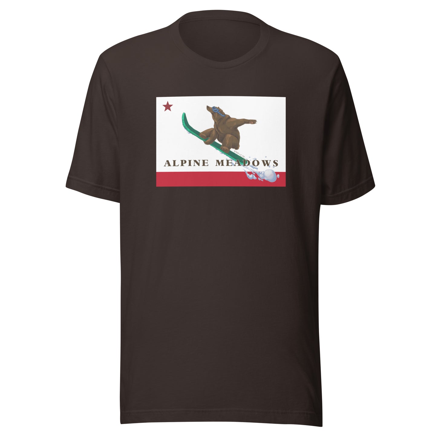 Brown Alpine Meadows Snowboard Shirt