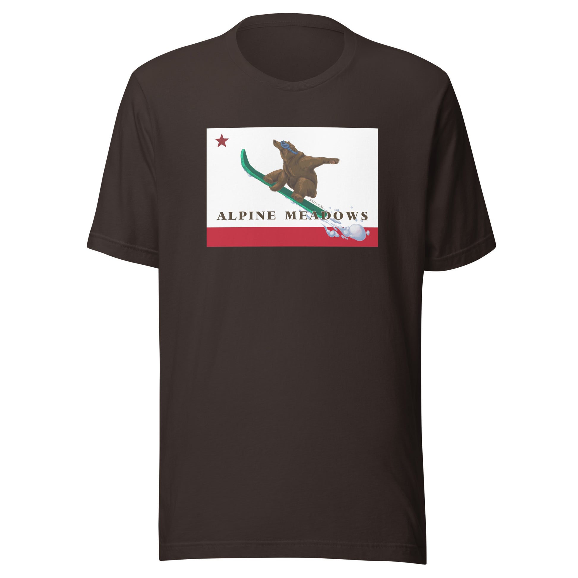 Brown Alpine Meadows Snowboard Shirt