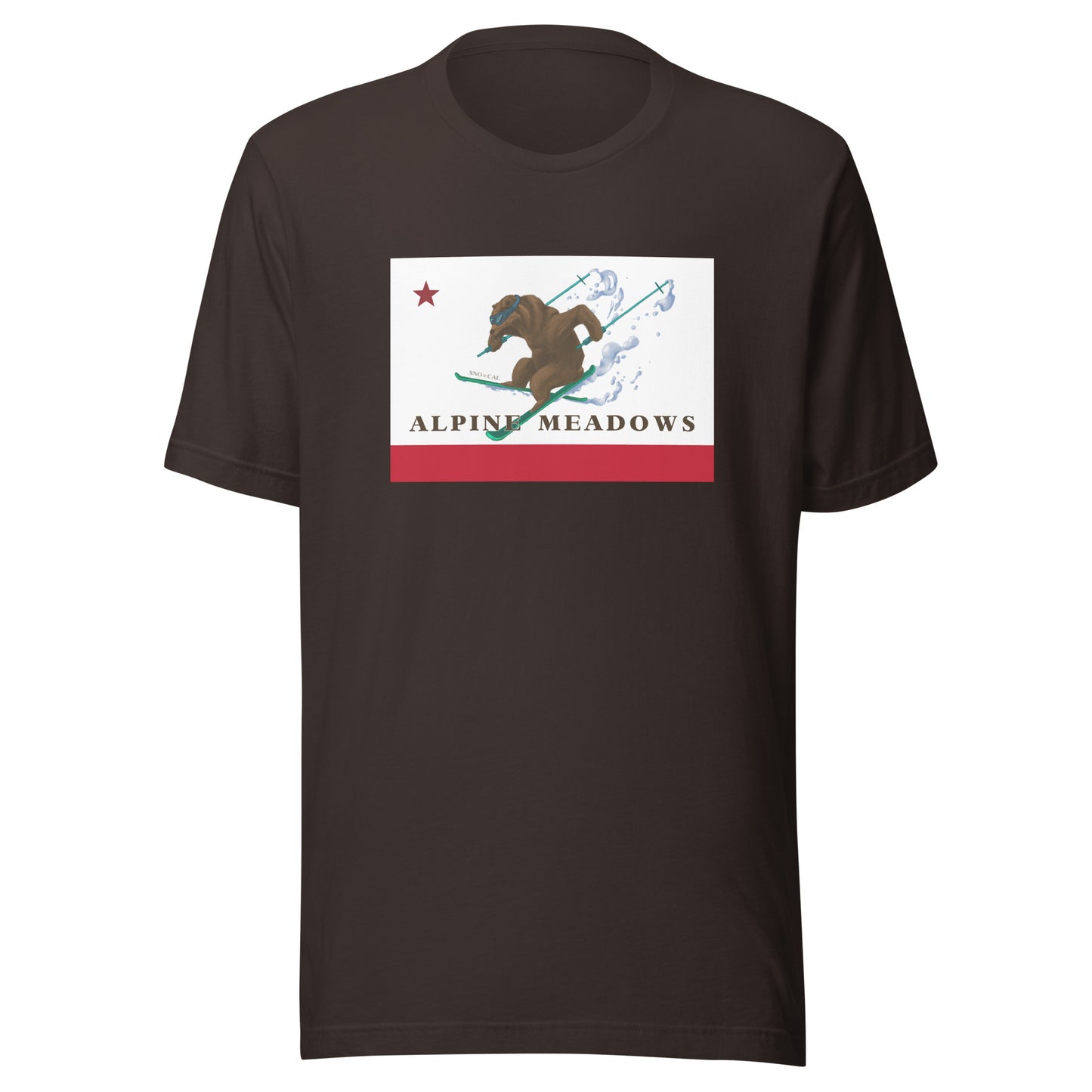 Alpine Meadows Shirt - CA Flag Skiing Grizzly
