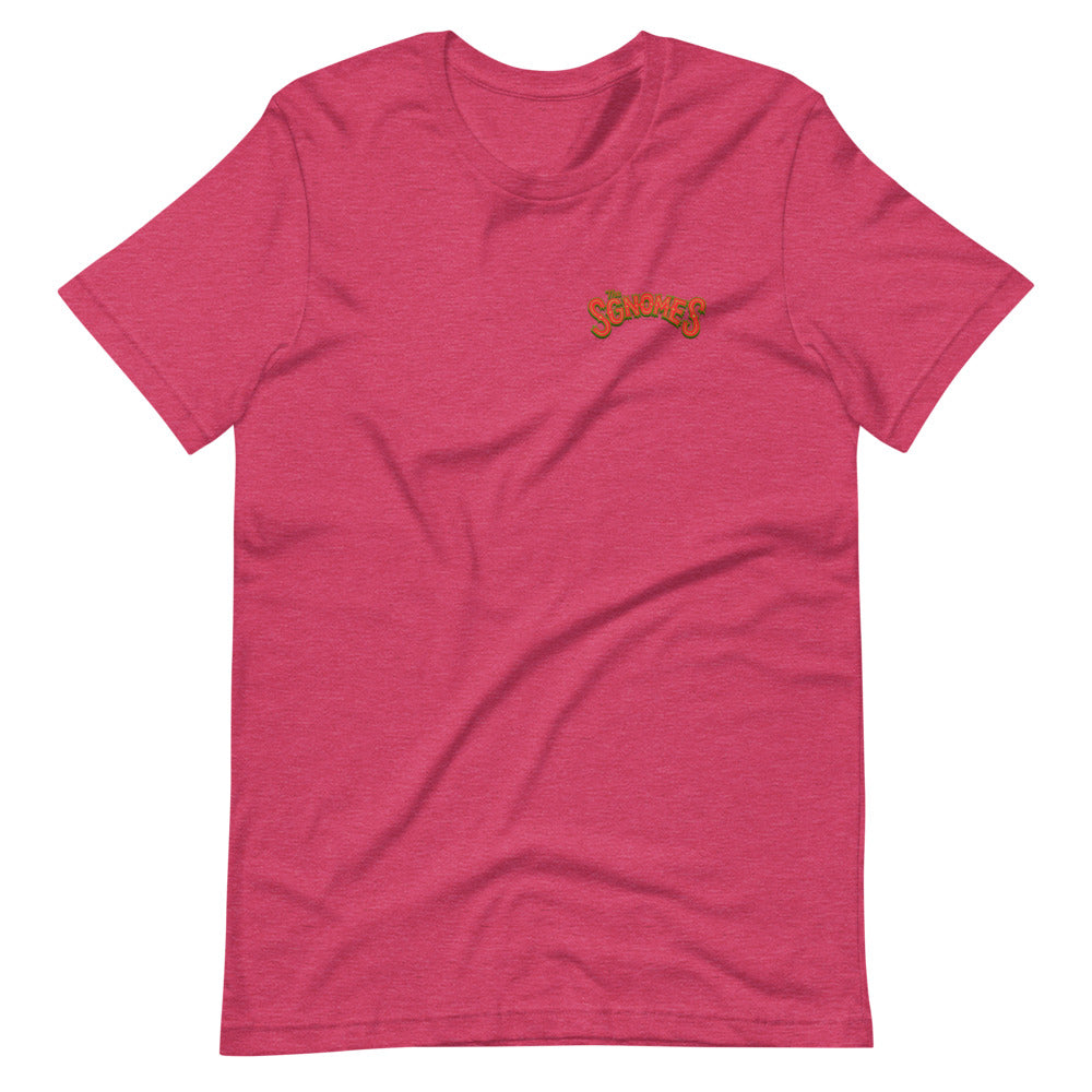 The Sgnomes shirt (nameplate front, design back)