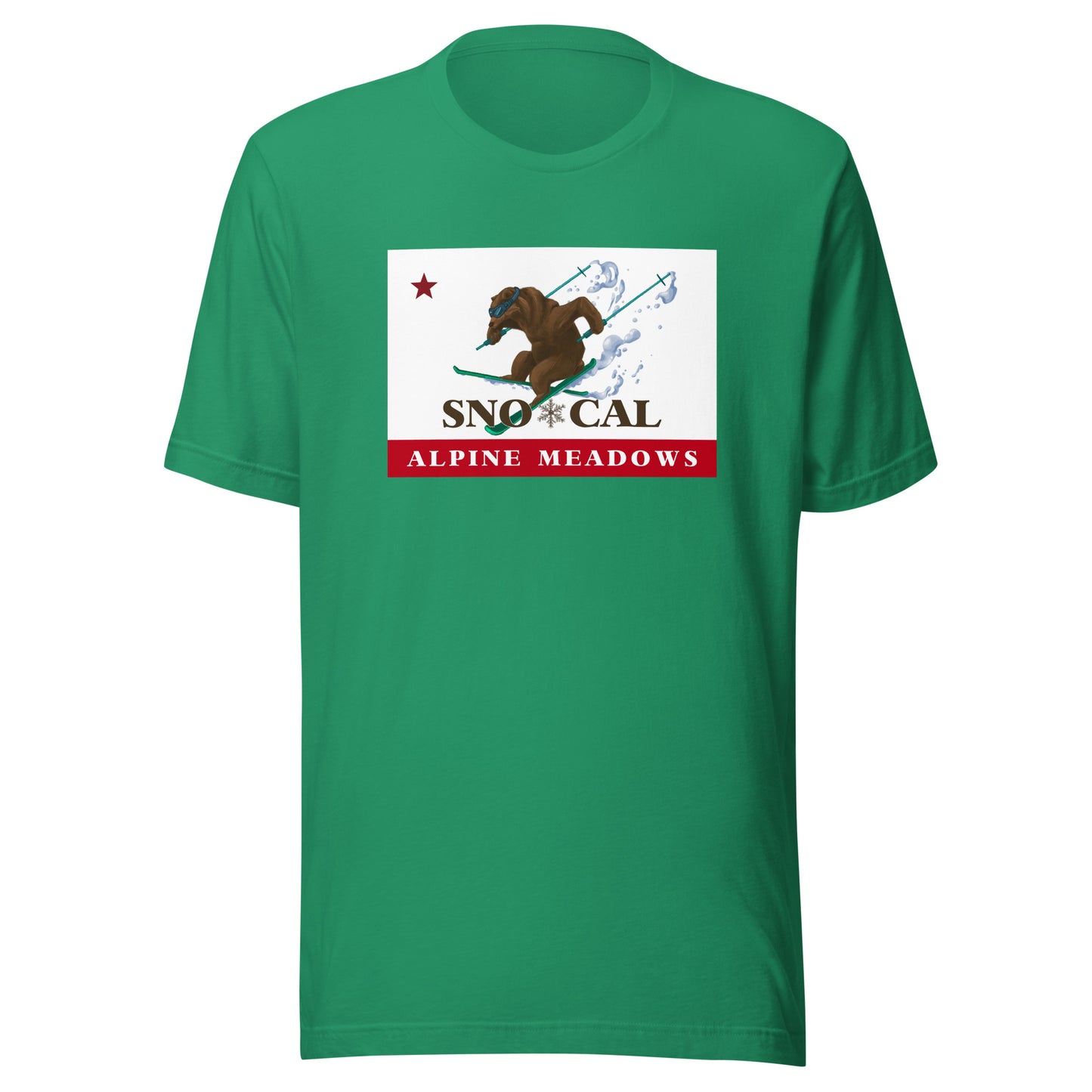 Alpine Meadows Shirt - Sno*Cal Flag Skiing Grizzly