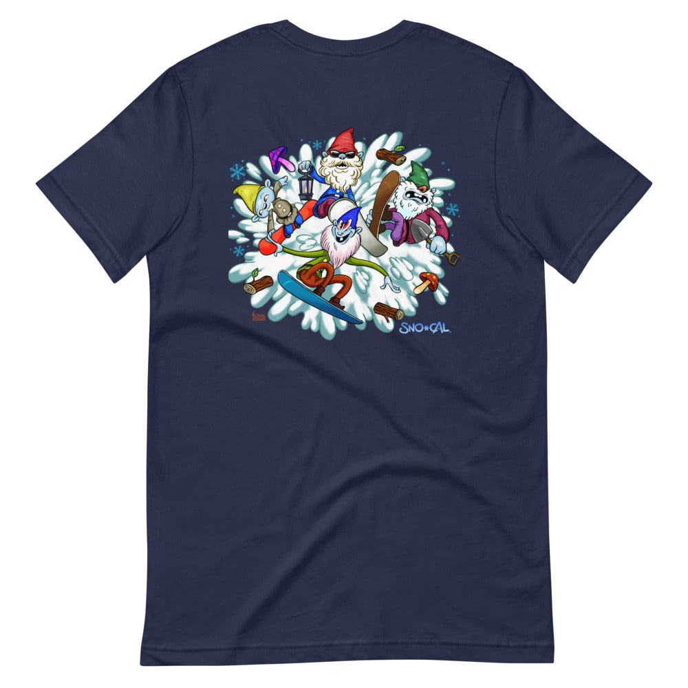 The Sgnomes shirt (nameplate front, design back)