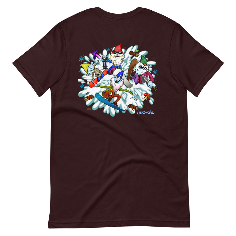 The Sgnomes shirt (nameplate front, design back)