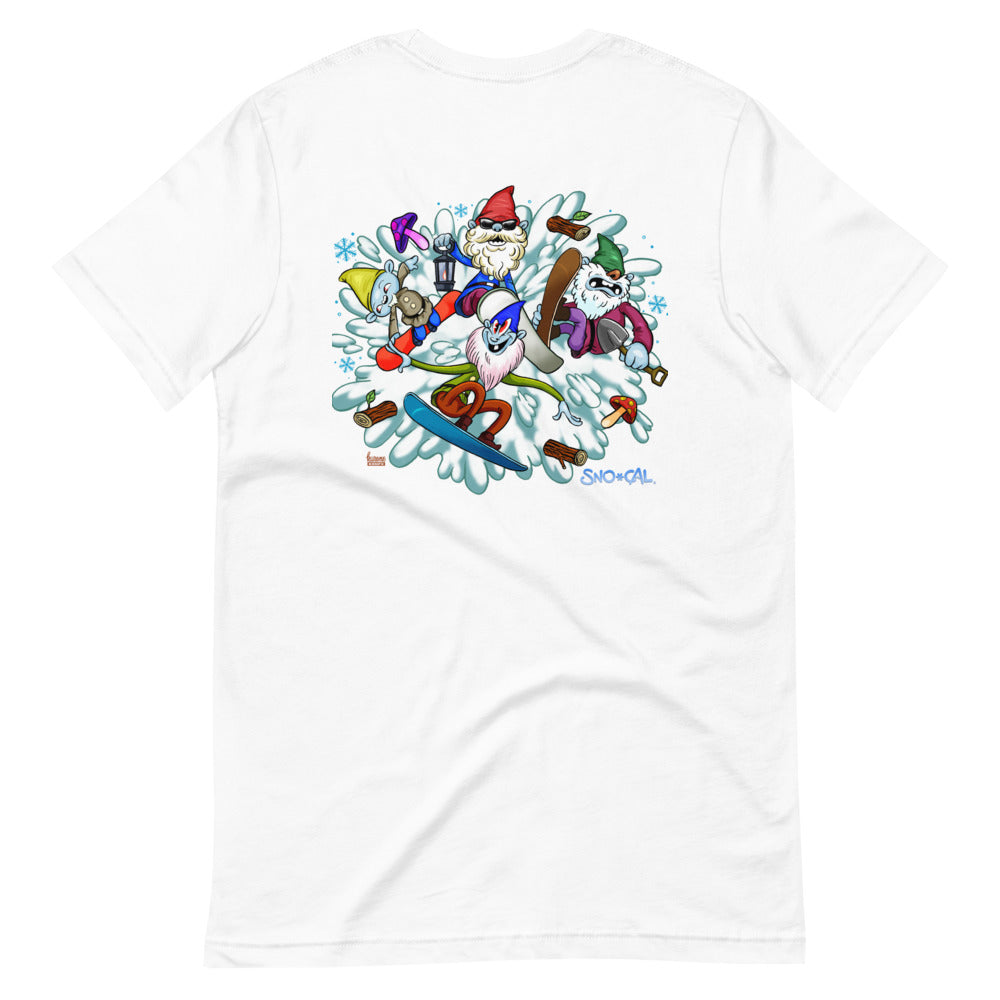 The Sgnomes shirt (nameplate front, design back)