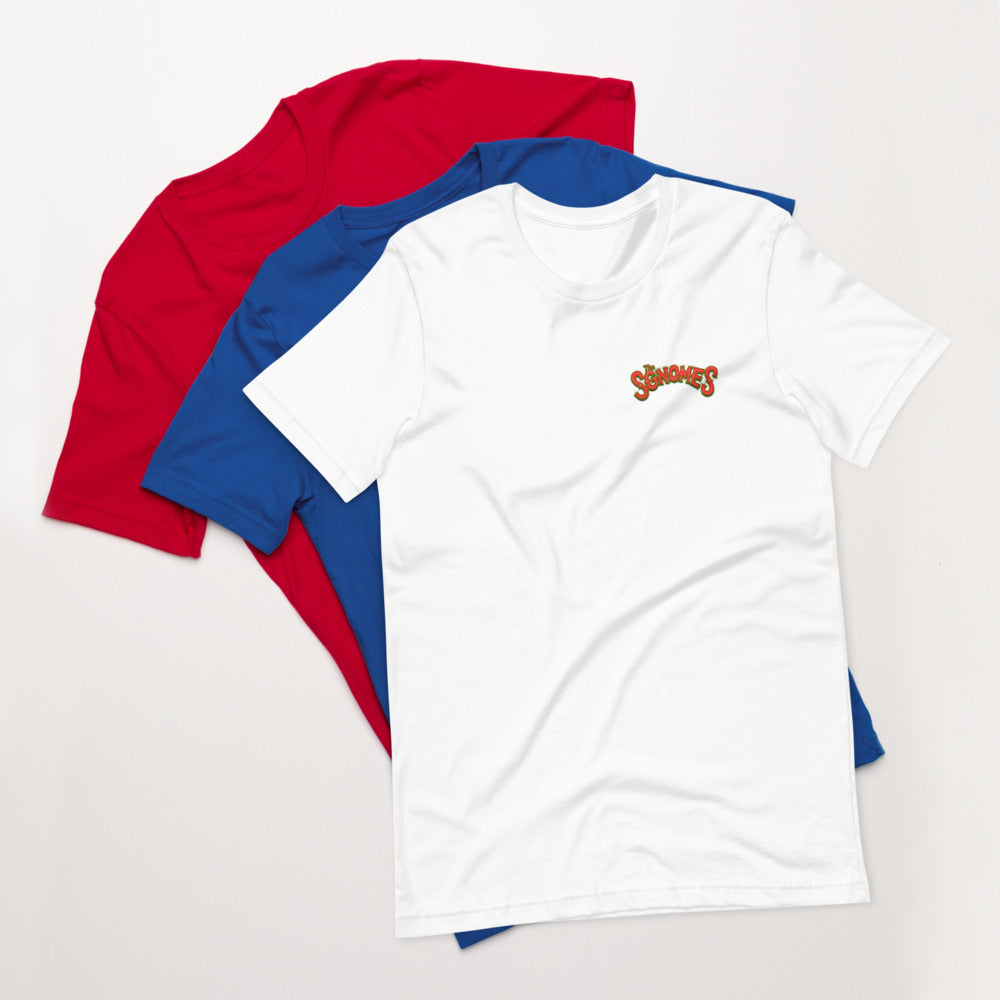 The Sgnomes shirt (nameplate front, design back)