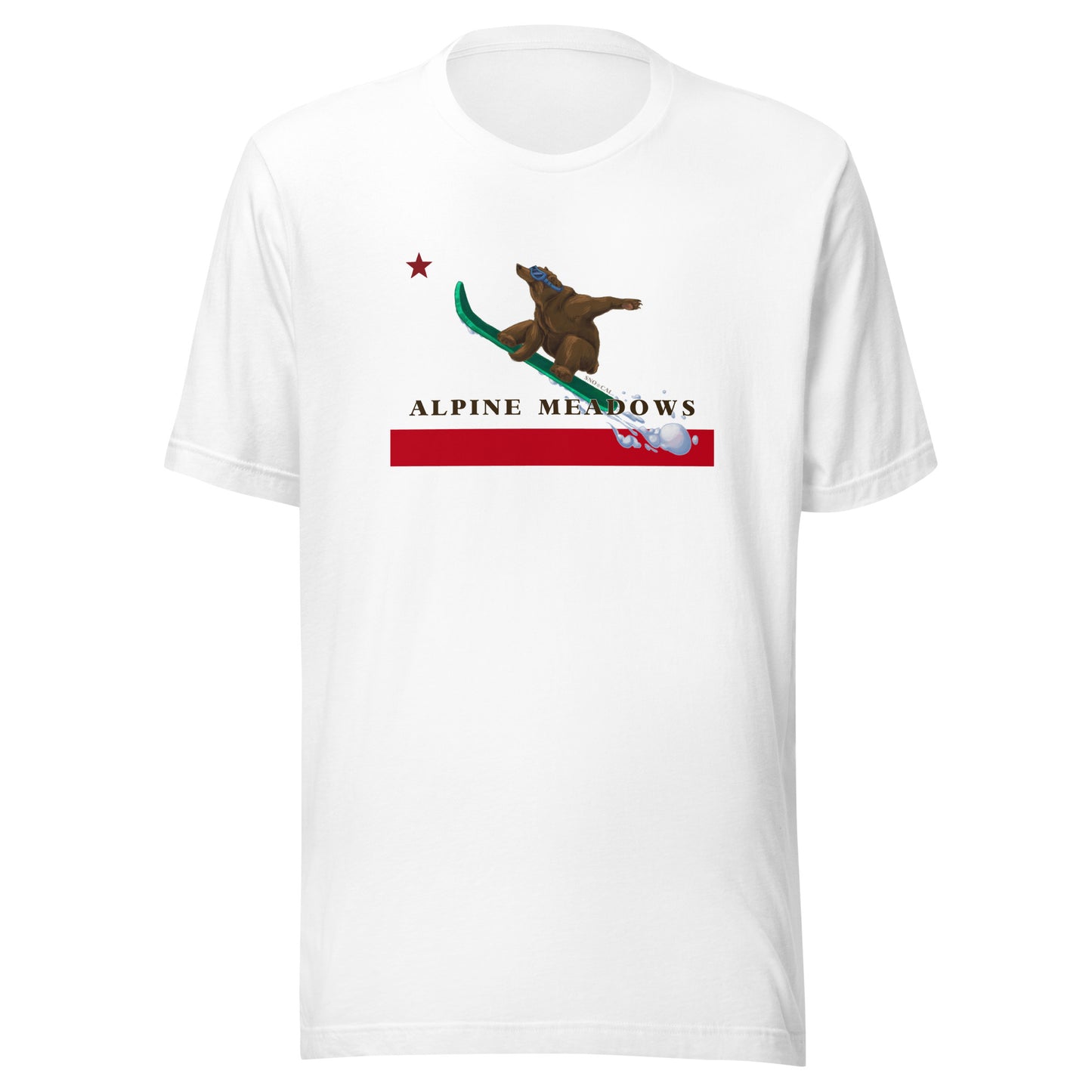 White Alpine Meadows Snowboard Shirt