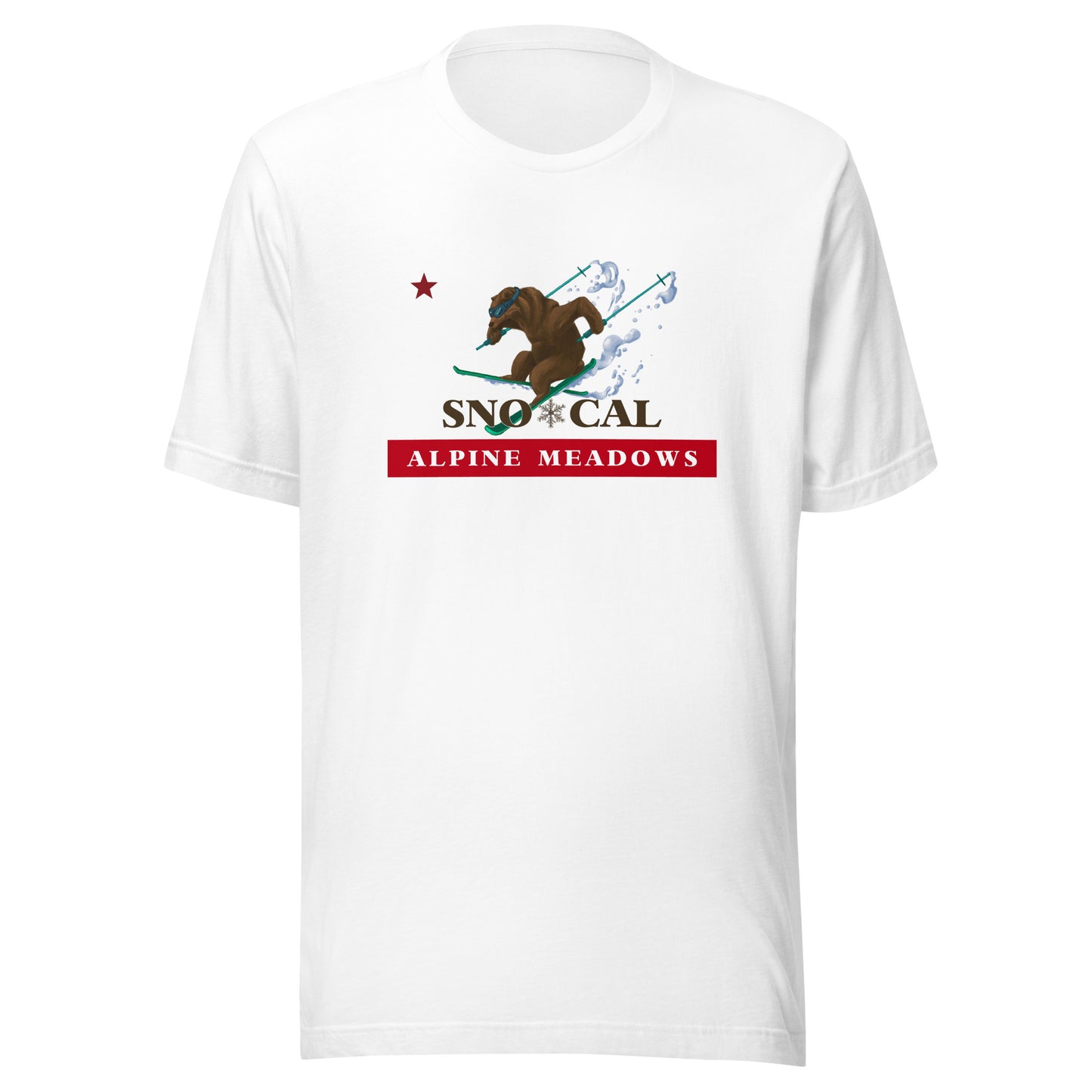 Alpine Meadows Shirt - Sno*Cal Flag Skiing Grizzly