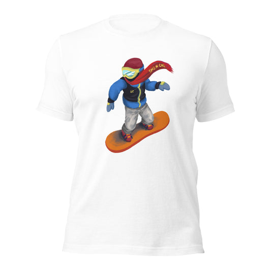 white snowboard emoji shirt
