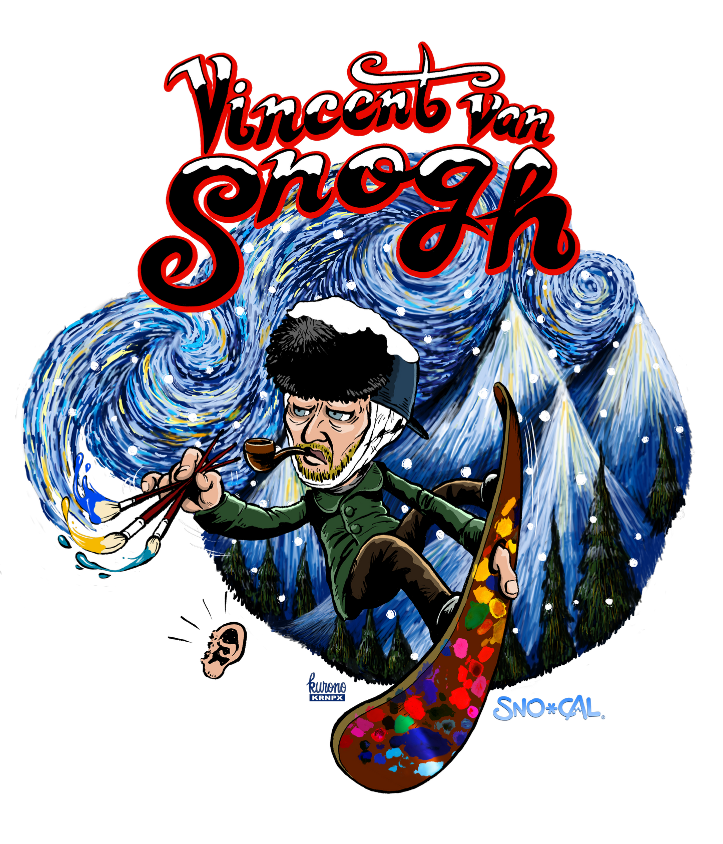 Vincent van Snogh blue top snowboard - Sno Cal