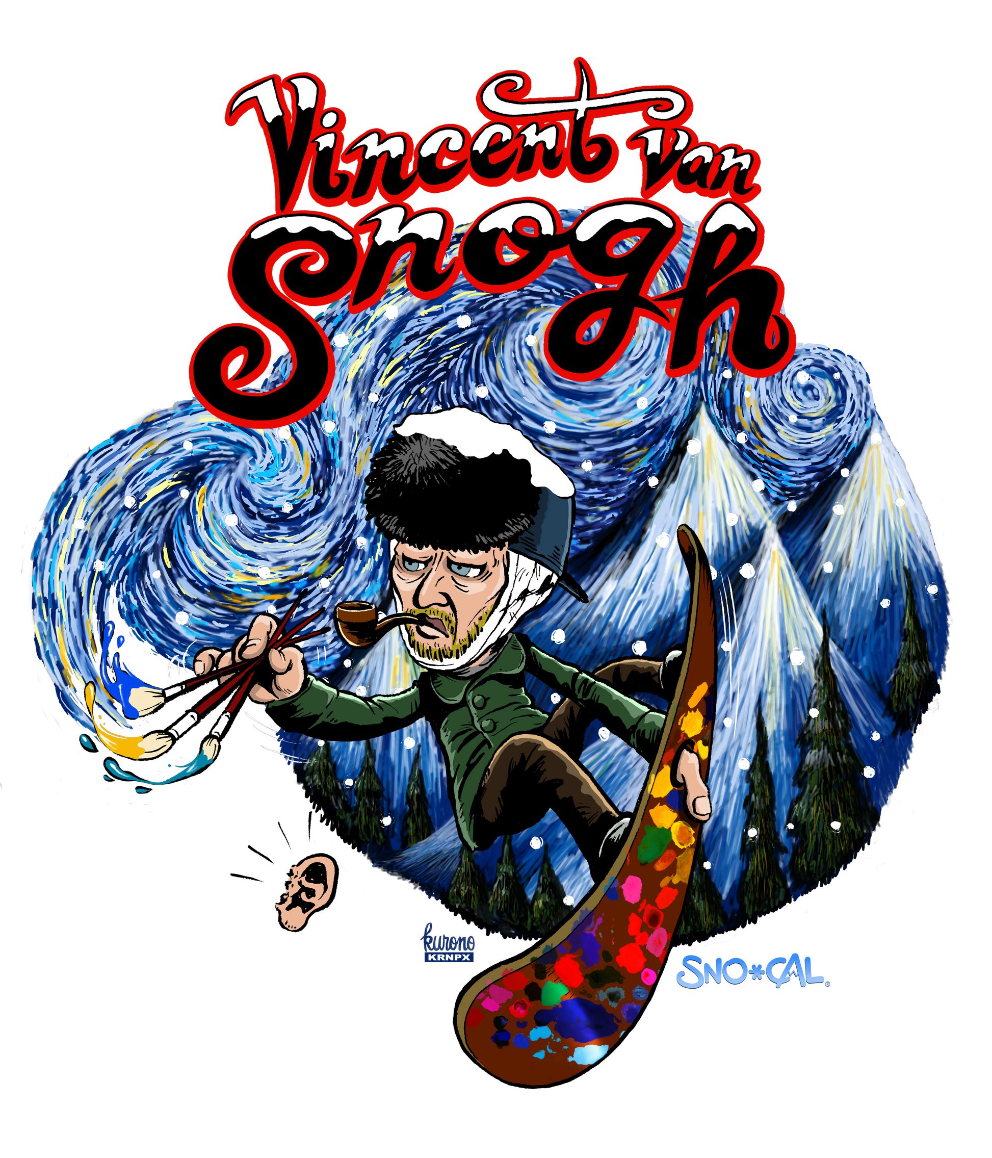 Vincent van Snogh blue top snowboard - Sno Cal
