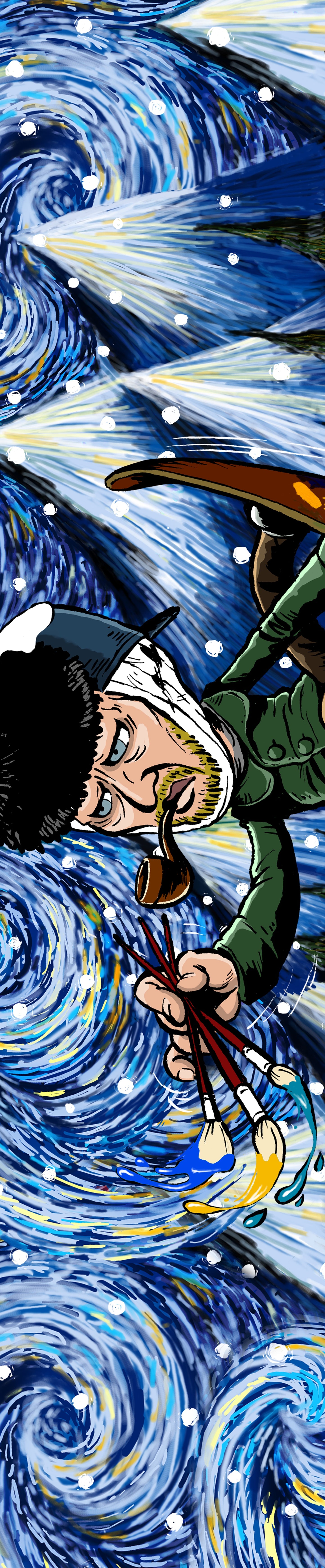 Vincent van Gogh blue top snowboard - Sno Cal