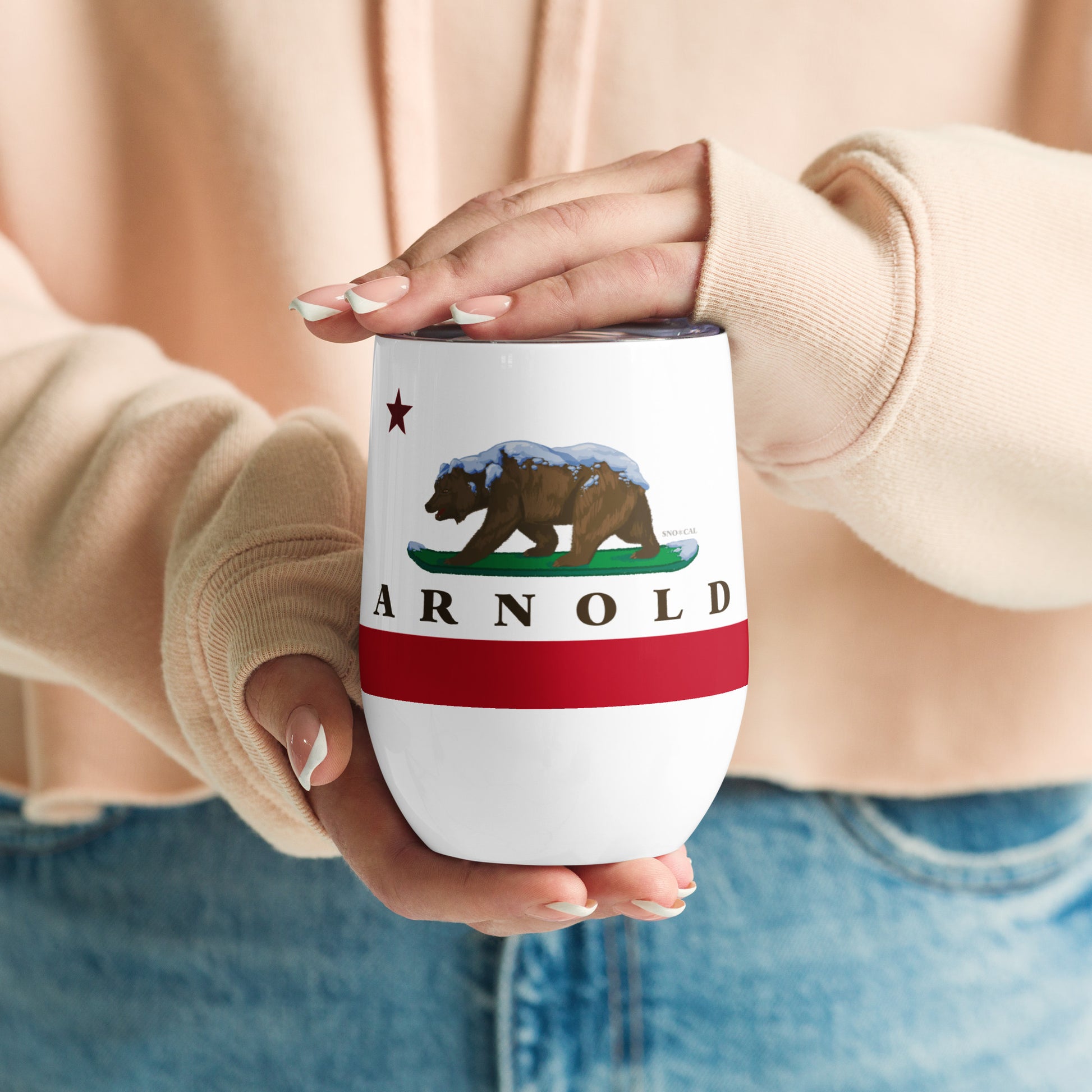 Arnold California wine tumbler