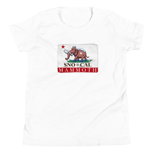 Wally the Woolly Mammoth CA Flag Kids Shirt - Sno Cal