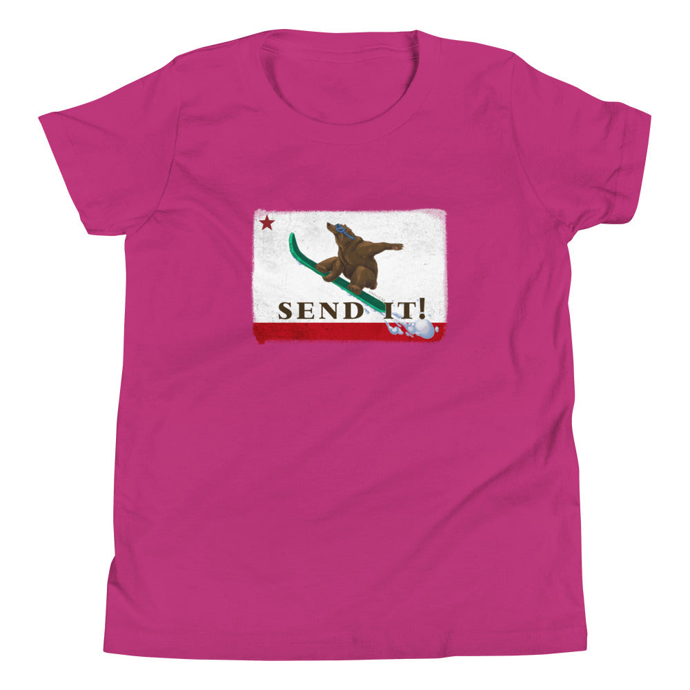 Kids Size Send It CA Flag Shirt - Sno Cal