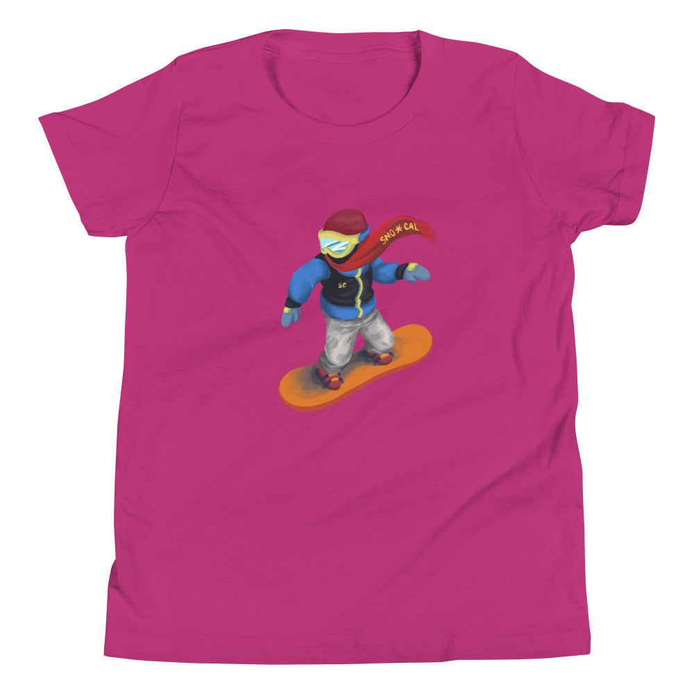 kids snowmoji shirt berry pink