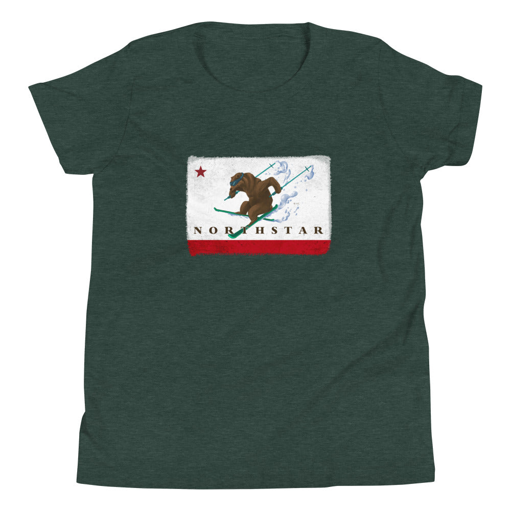 Kids CA Grizzly Skiing Shirt - Sno Cal