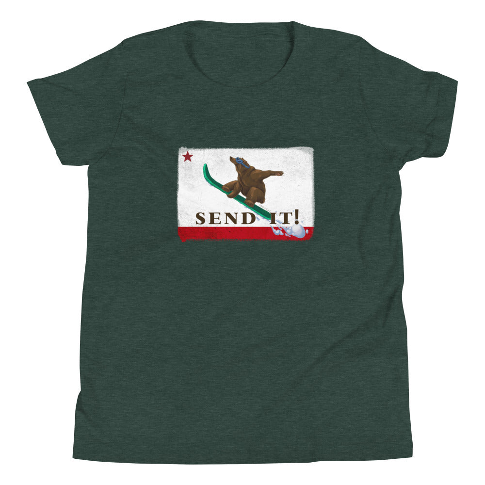 Kids Size Send It CA Flag Shirt - Sno Cal