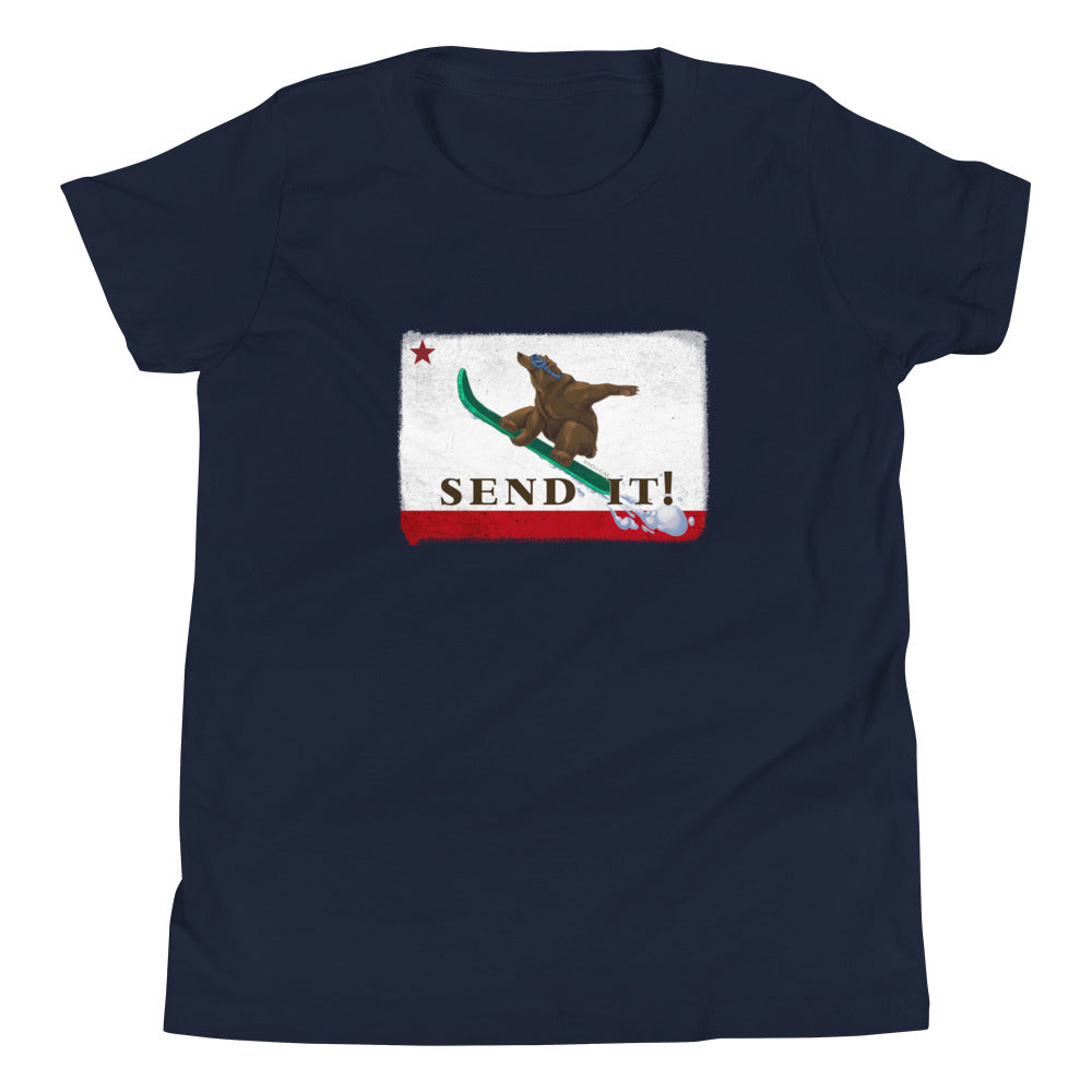 Kids Size Send It CA Flag Shirt - Sno Cal