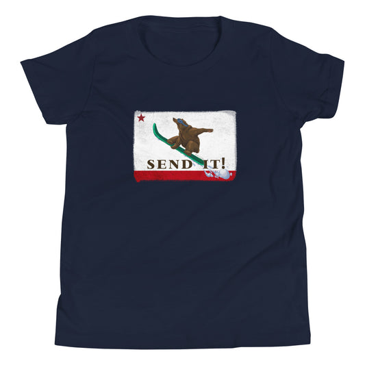 Kids Size Send It CA Flag Shirt - Sno Cal