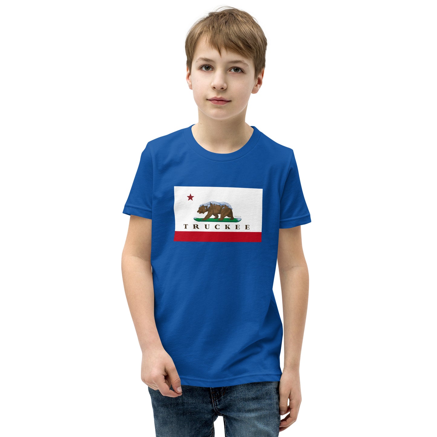 kids blue truckee shirt
