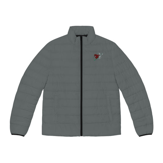 Gray puffer jacket