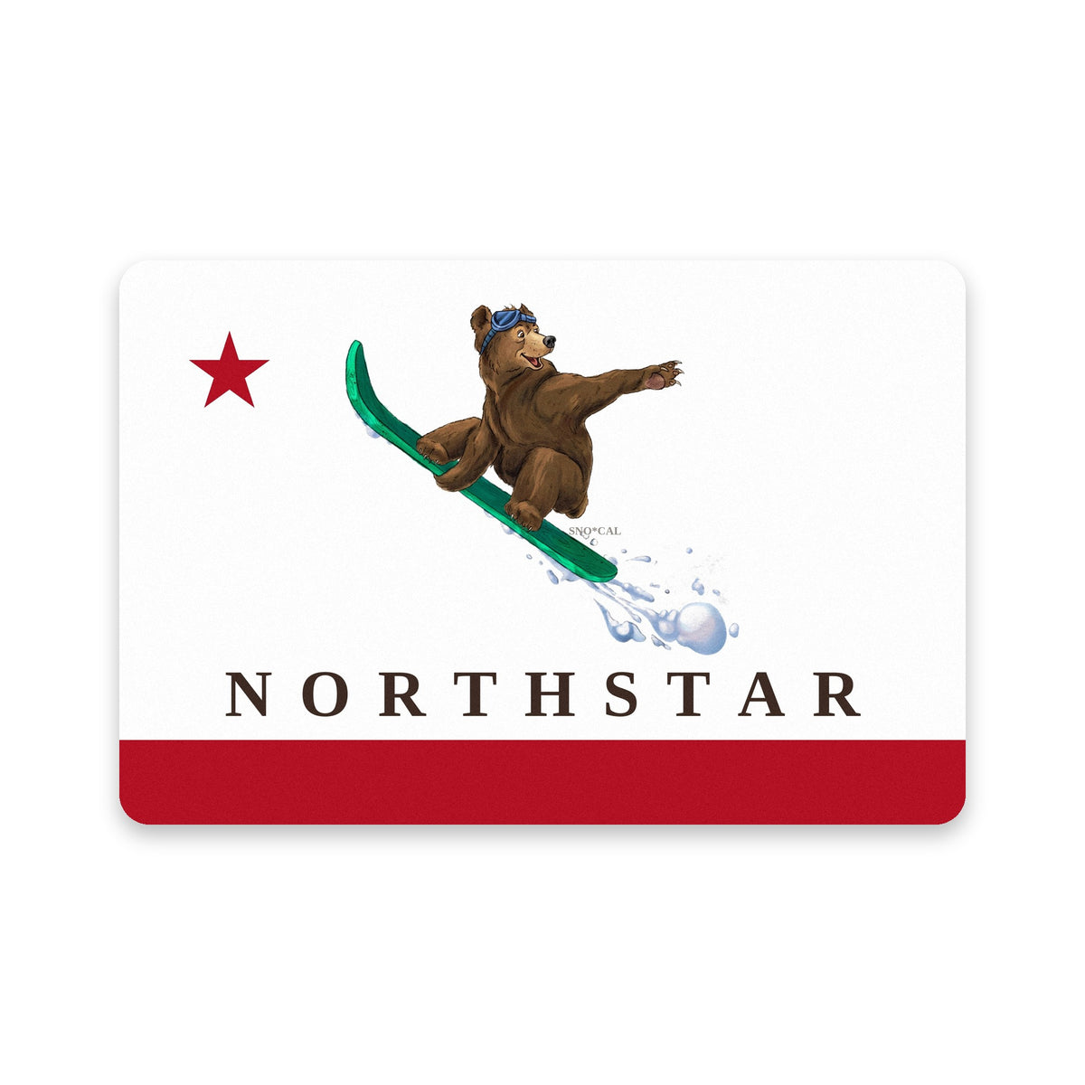 Northstar sherpa blanket with California flag design, flat view